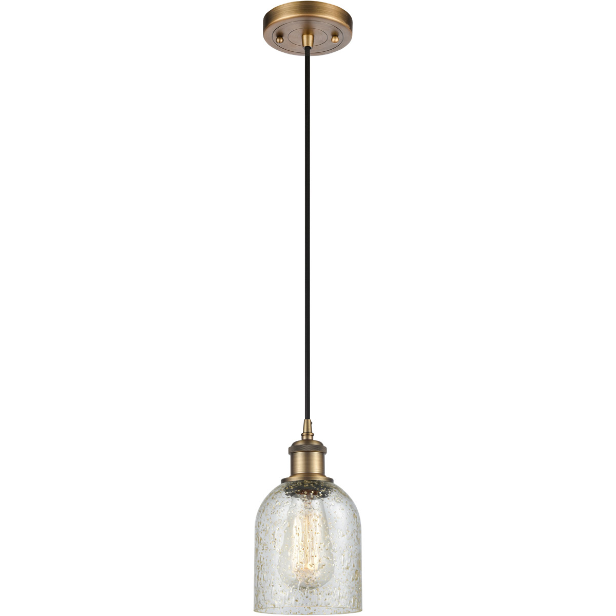 Innovations Lighting 516-1P-BB-G259 Ballston Caledonia 1 Light 5 inch Brushed Brass Mini Pendant Ceiling Light in Mica Glass, Ballston
