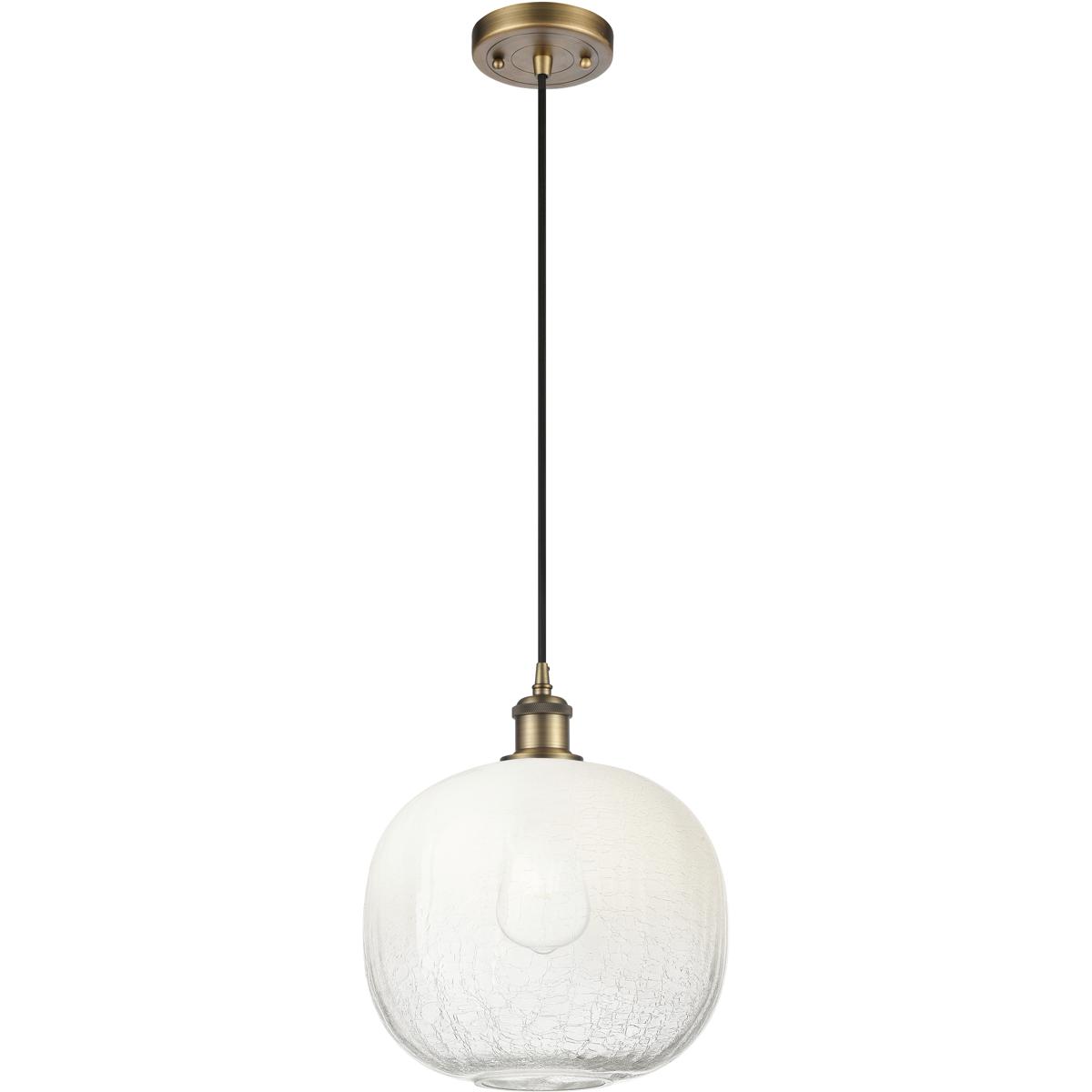 Innovations Lighting 516-1P-BB-G481-10OP Ballston Brookhaven Sphere 1 Light 10.5 inch Brushed Brass Mini Pendant Ceiling Light in Opal Glass