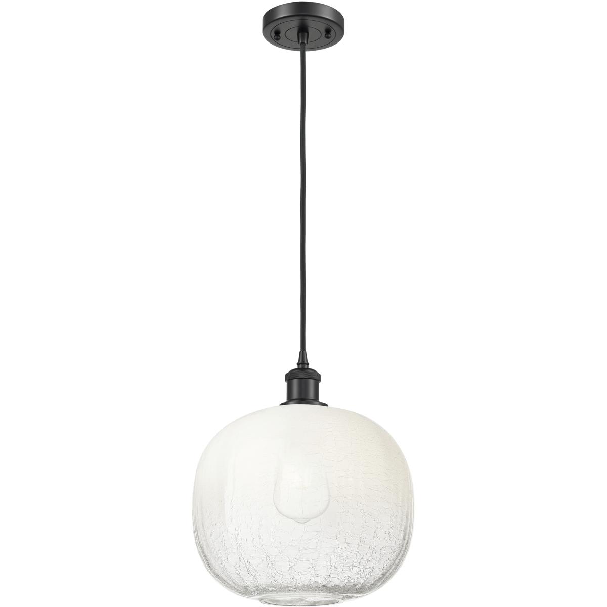 Innovations Lighting 516-1P-BK-G481-10OP Ballston Brookhaven Sphere 1 Light 10.5 inch Matte Black Mini Pendant Ceiling Light in Opal Glass