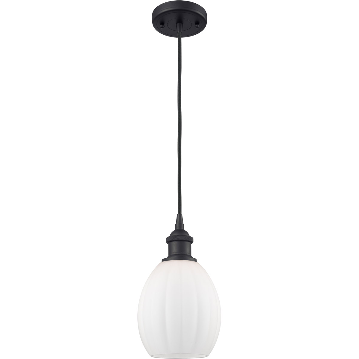 Innovations Lighting 516-1P-BK-G81-LED Ballston Eaton LED 6 inch Matte Black Mini Pendant Ceiling Light, Ballston