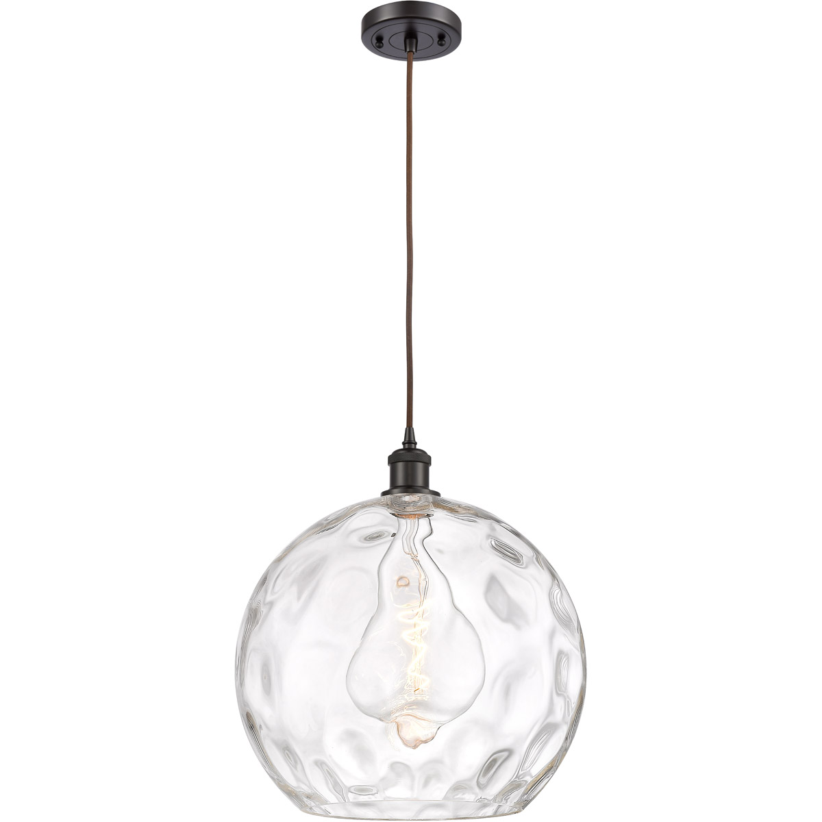 Innovations Lighting 516-1P-OB-G1215-14-LED Ballston Athens Water Glass LED 13.75 inch Oil Rubbed Bronze Pendant Ceiling Light