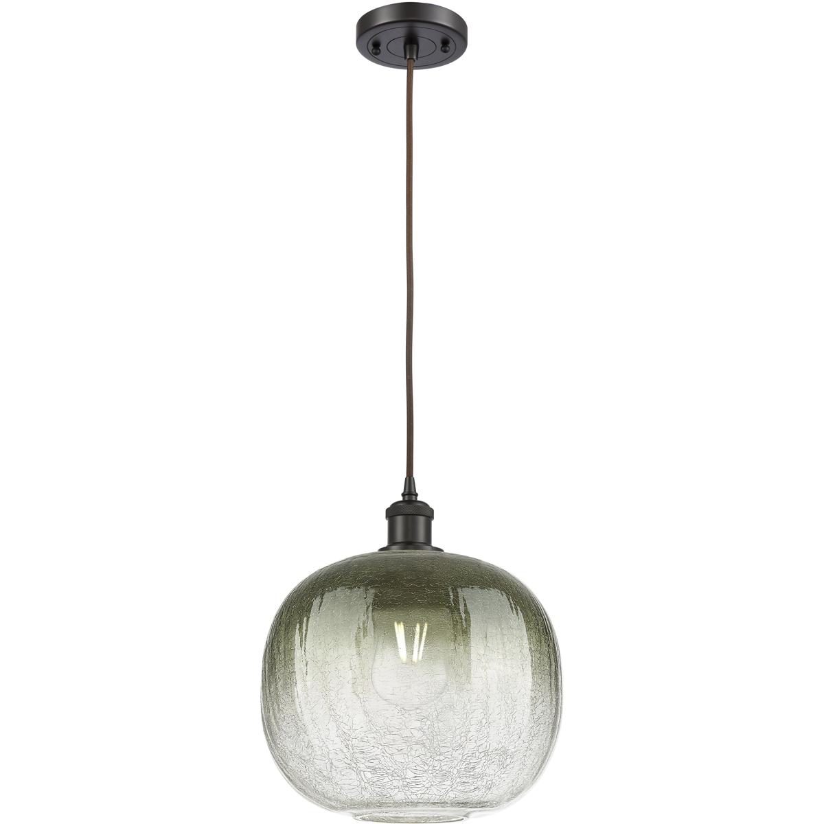 Innovations Lighting 516-1P-OB-G481-10SL Ballston Brookhaven Sphere 1 Light 10.5 inch Oil Rubbed Bronze Mini Pendant Ceiling Light in Slate Glass