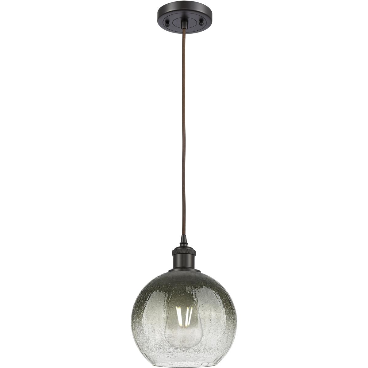 Innovations Lighting 516-1P-OB-G483-8SL Ballston Brookhaven Globe 1 Light 7.88 inch Oil Rubbed Bronze Mini Pendant Ceiling Light in Slate Glass