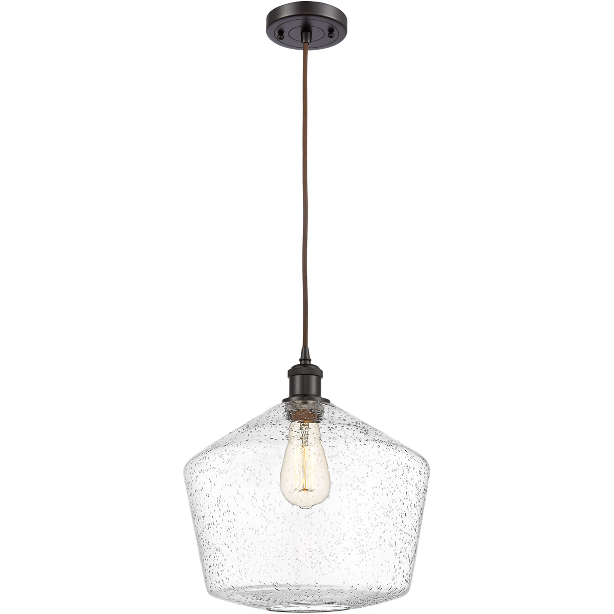 Innovations Lighting 516-1P-OB-G654-12-LED Ballston Cindyrella LED 12 inch Oil Rubbed Bronze Mini Pendant Ceiling Light
