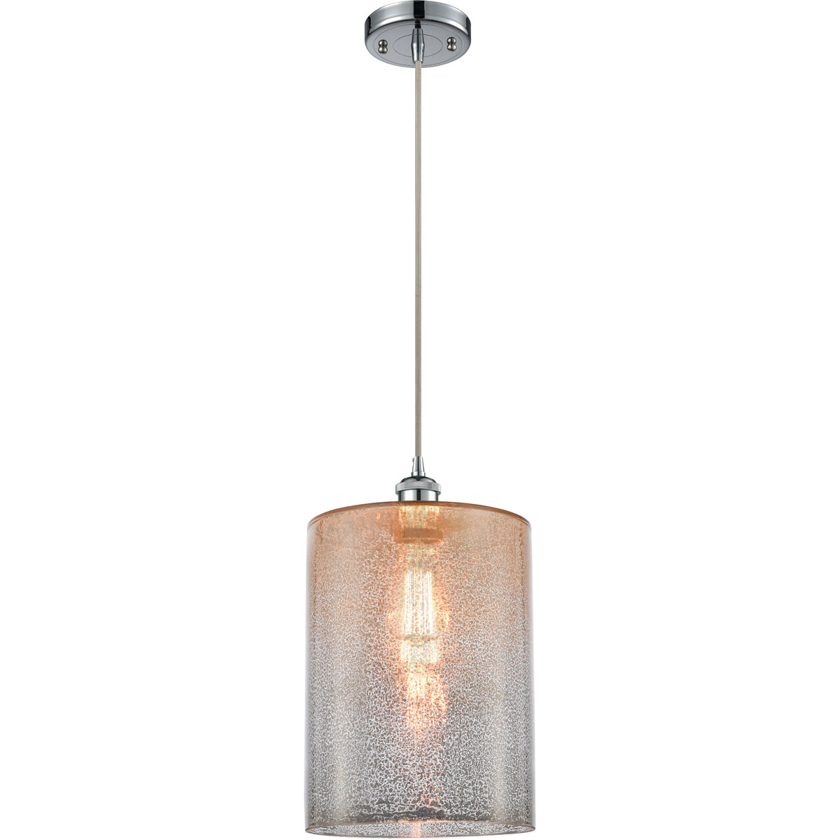 Innovations Lighting 516-1P-PC-G116-L Ballston Large Cobbleskill 1 Light 9 inch Polished Chrome Mini Pendant Ceiling Light in Mercury Glass, Ballston