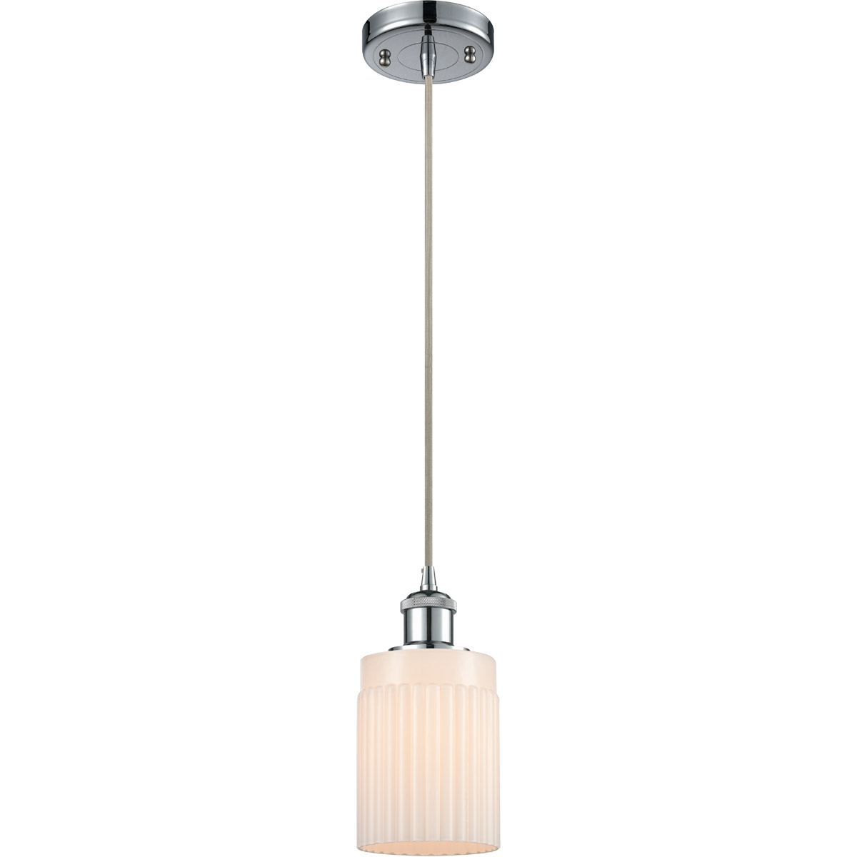 Innovations Lighting 516-1P-PC-G341 Ballston Hadley 1 Light 5 inch Polished Chrome Mini Pendant Ceiling Light in Matte White Glass, Ballston