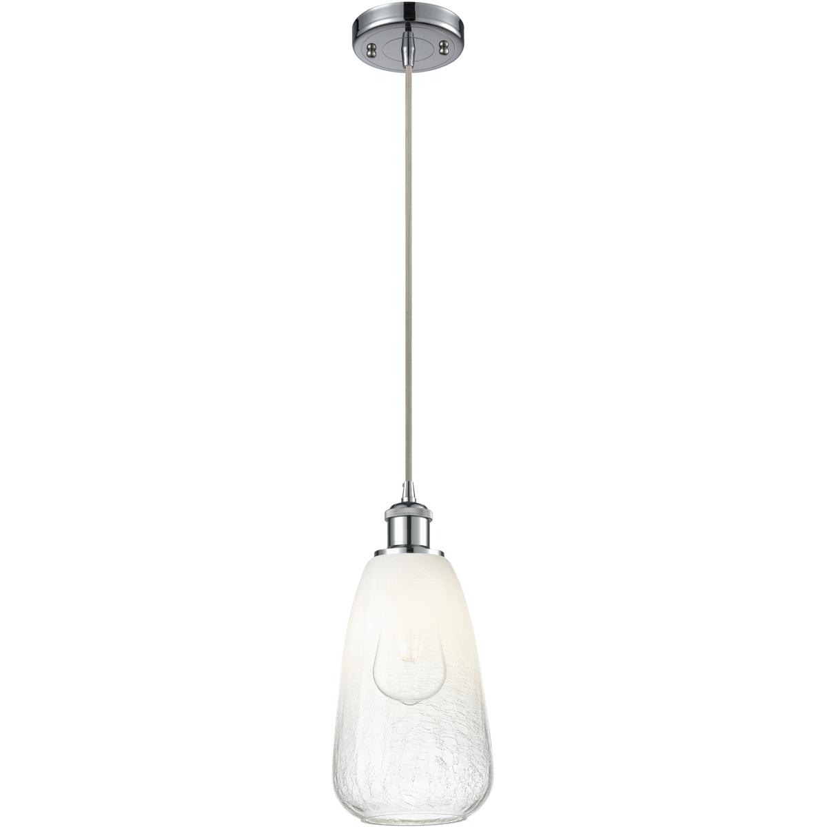 Innovations Lighting 516-1P-PC-G480-6OP Ballston Brookhaven Almond 1 Light 6 inch Polished Chrome Mini Pendant Ceiling Light in Opal Glass