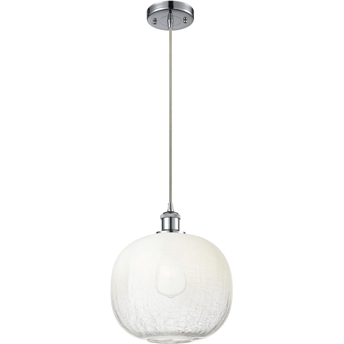 Innovations Lighting 516-1P-PC-G481-10OP Ballston Brookhaven Sphere 1 Light 10.5 inch Polished Chrome Mini Pendant Ceiling Light in Opal Glass
