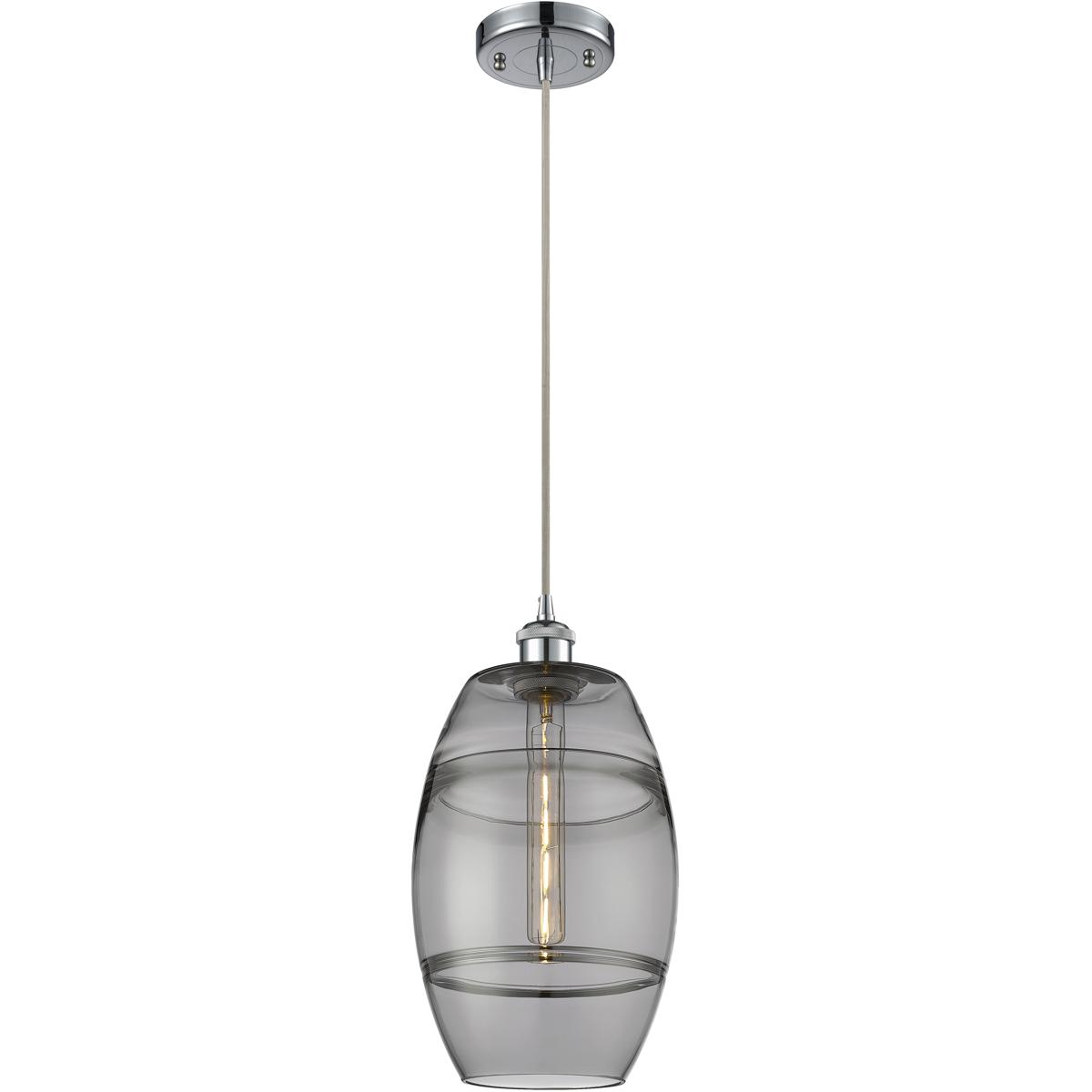 Innovations Lighting 516-1P-PC-G557-8SM Ballston Vaz 1 Light 8 inch Polished Chrome Cord Hung Mini Pendant Ceiling Light