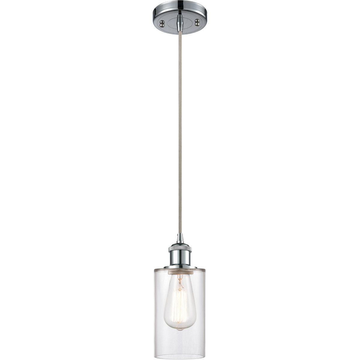 Innovations Lighting 516-1P-PC-G802 Ballston Clymer 1 Light 4 inch Polished Chrome Mini Pendant Ceiling Light in Clear Glass, Ballston