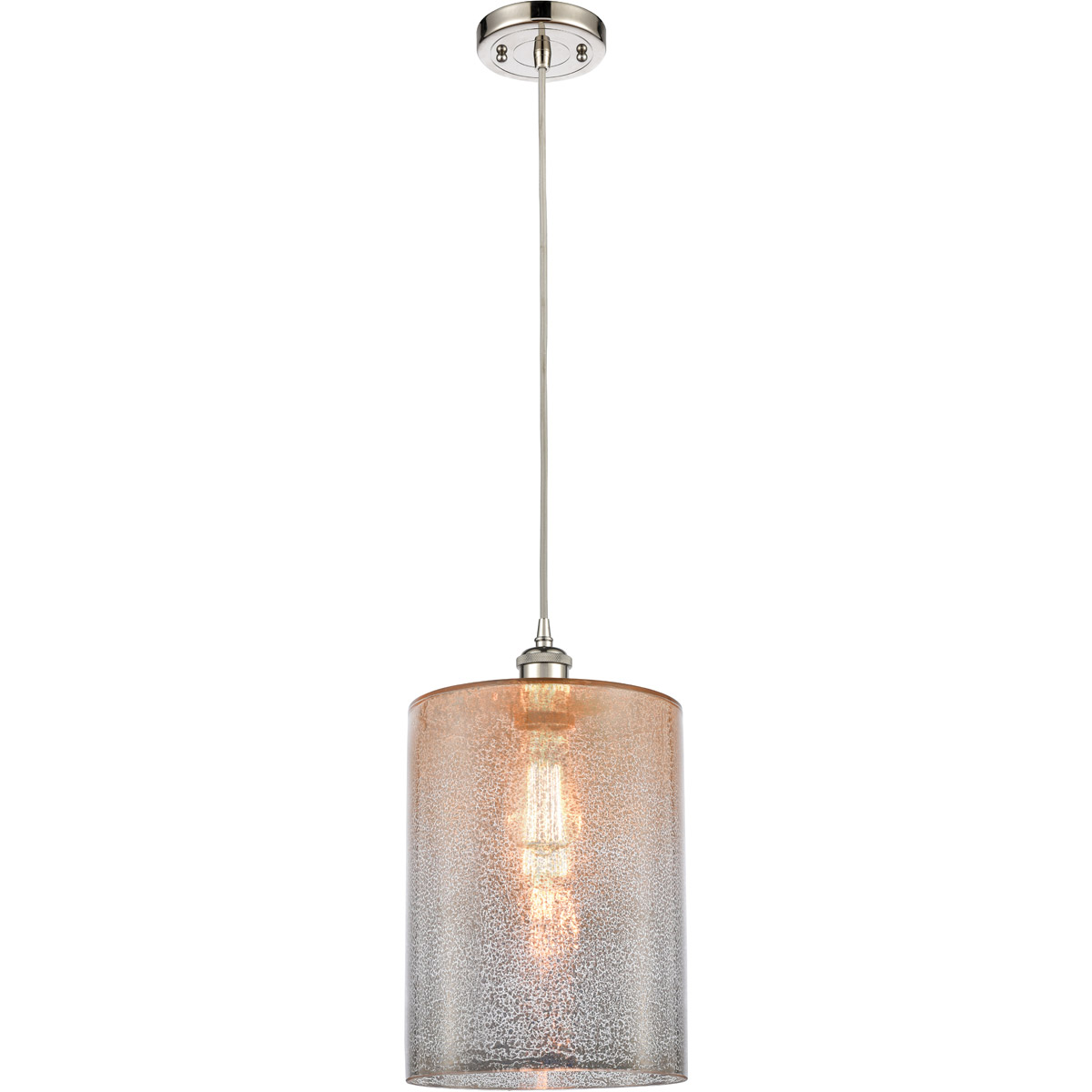 Innovations Lighting 516-1P-PN-G116-L Ballston Large Cobbleskill 1 Light 9 inch Polished Nickel Mini Pendant Ceiling Light in Mercury Glass, Ballston