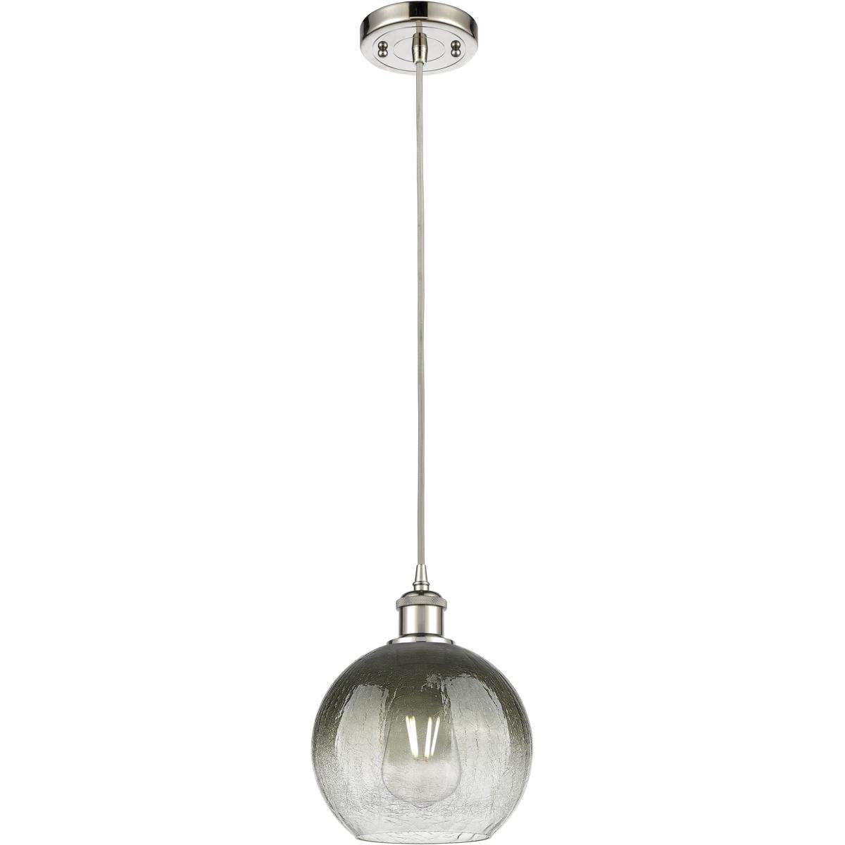 Innovations Lighting 516-1P-PN-G483-8SL Ballston Brookhaven Globe 1 Light 7.88 inch Polished Nickel Mini Pendant Ceiling Light in Slate Glass