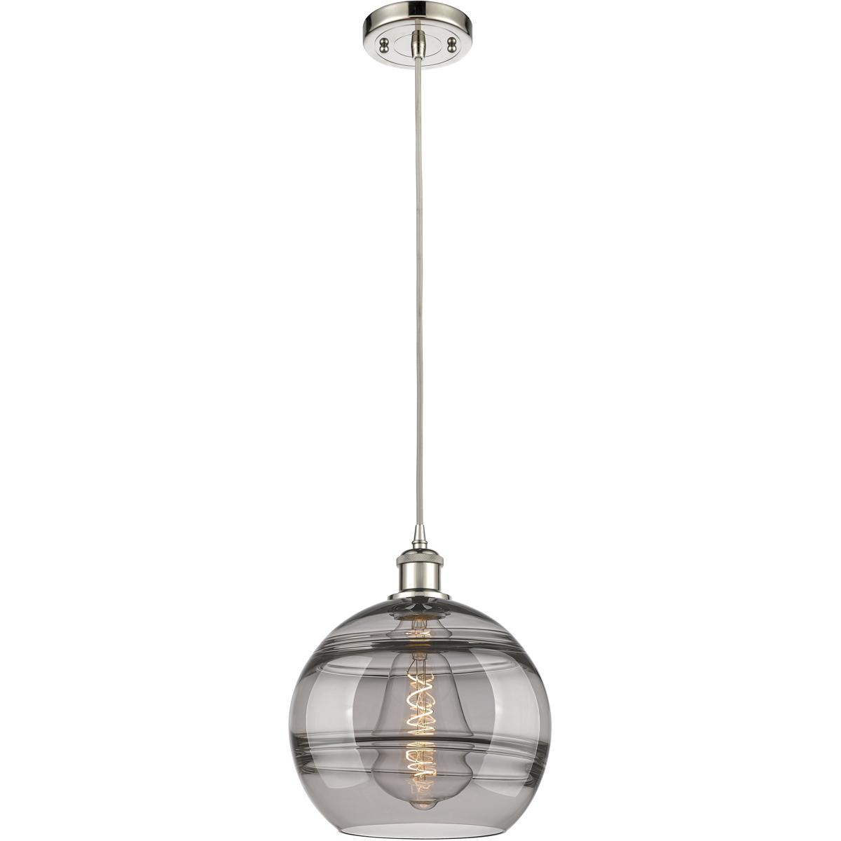 Innovations Lighting 516-1P-PN-G556-10SM Ballston Rochester 1 Light 10 inch Polished Nickel Cord Hung Mini Pendant Ceiling Light