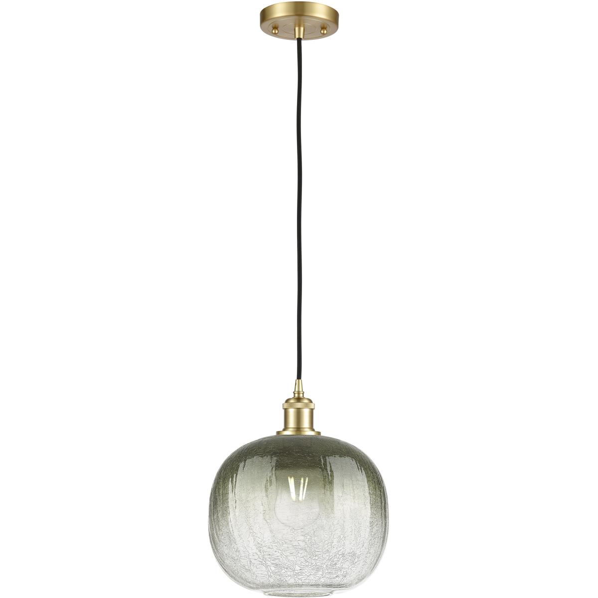 Innovations Lighting 516-1P-SG-G481-10SL Ballston Brookhaven Sphere 1 Light 10.5 inch Satin Gold Mini Pendant Ceiling Light in Slate Glass