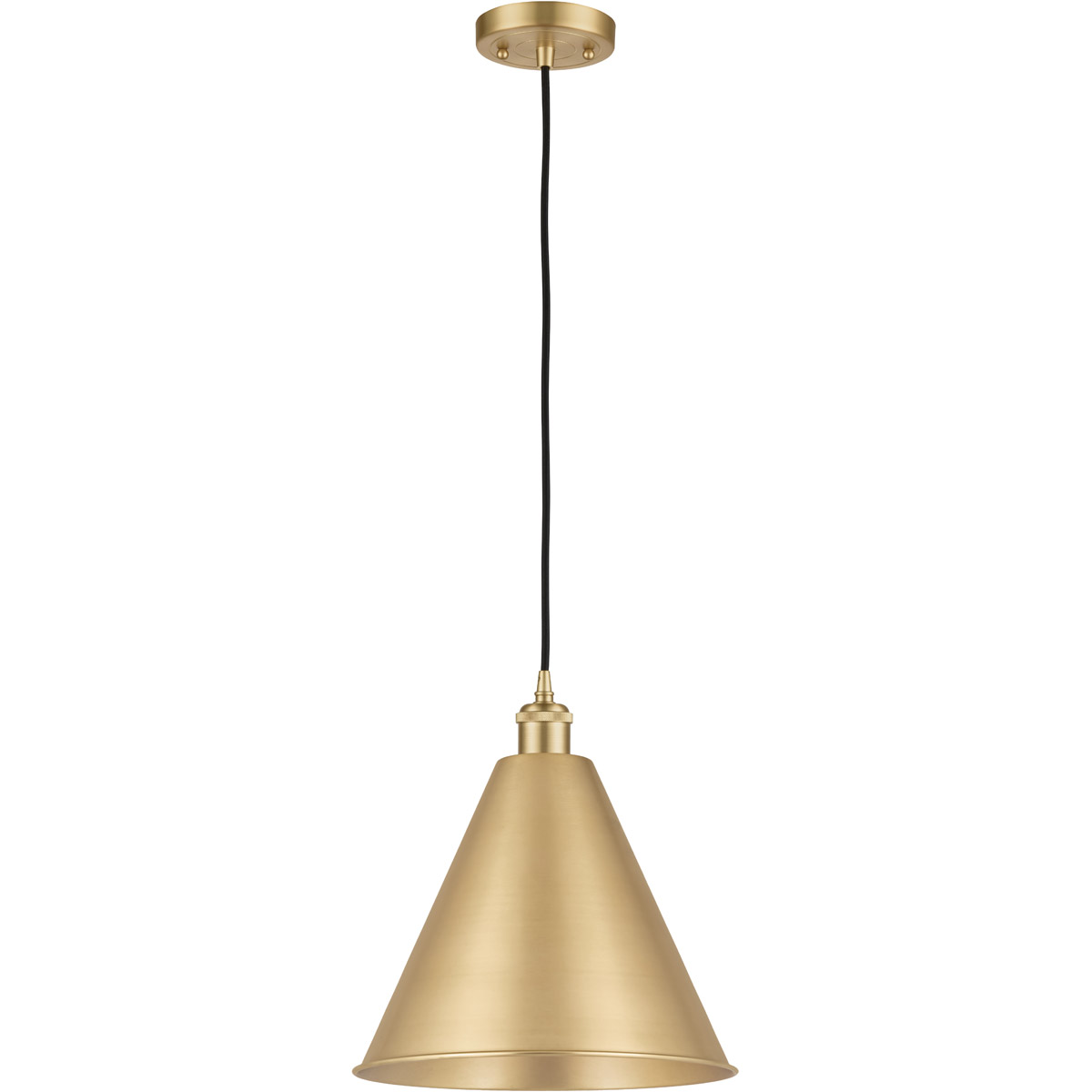 Innovations Lighting Bruno Marashlian Ballston Cone 16 Inch Large Pendant Ballston Cone - 516-1P-SG-MBC-16-SG - Nautical