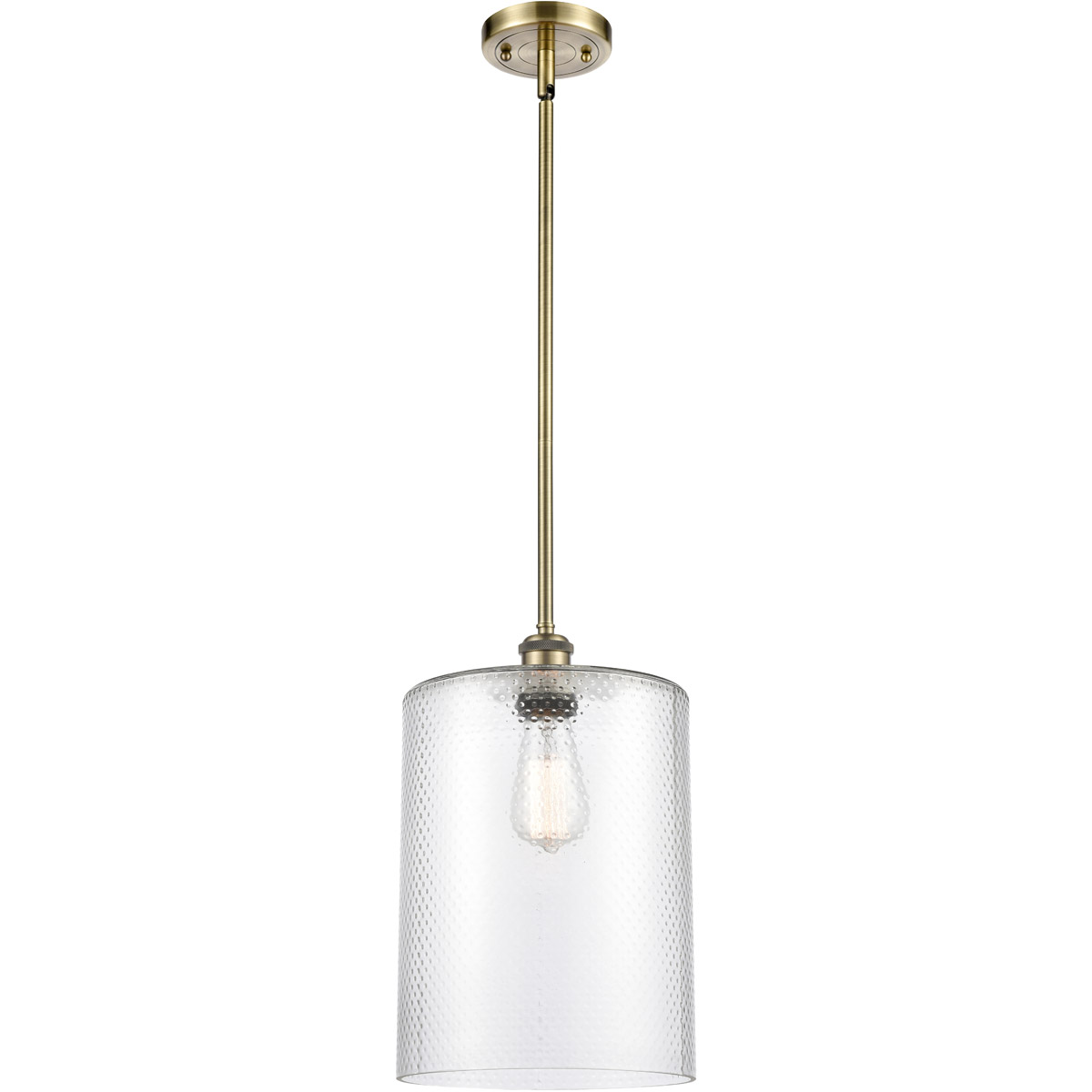 Innovations Lighting 516-1S-AB-G112-L Ballston Large Cobbleskill 1 Light 9 inch Antique Brass Pendant Ceiling Light in Incandescent, Clear Glass, Ball