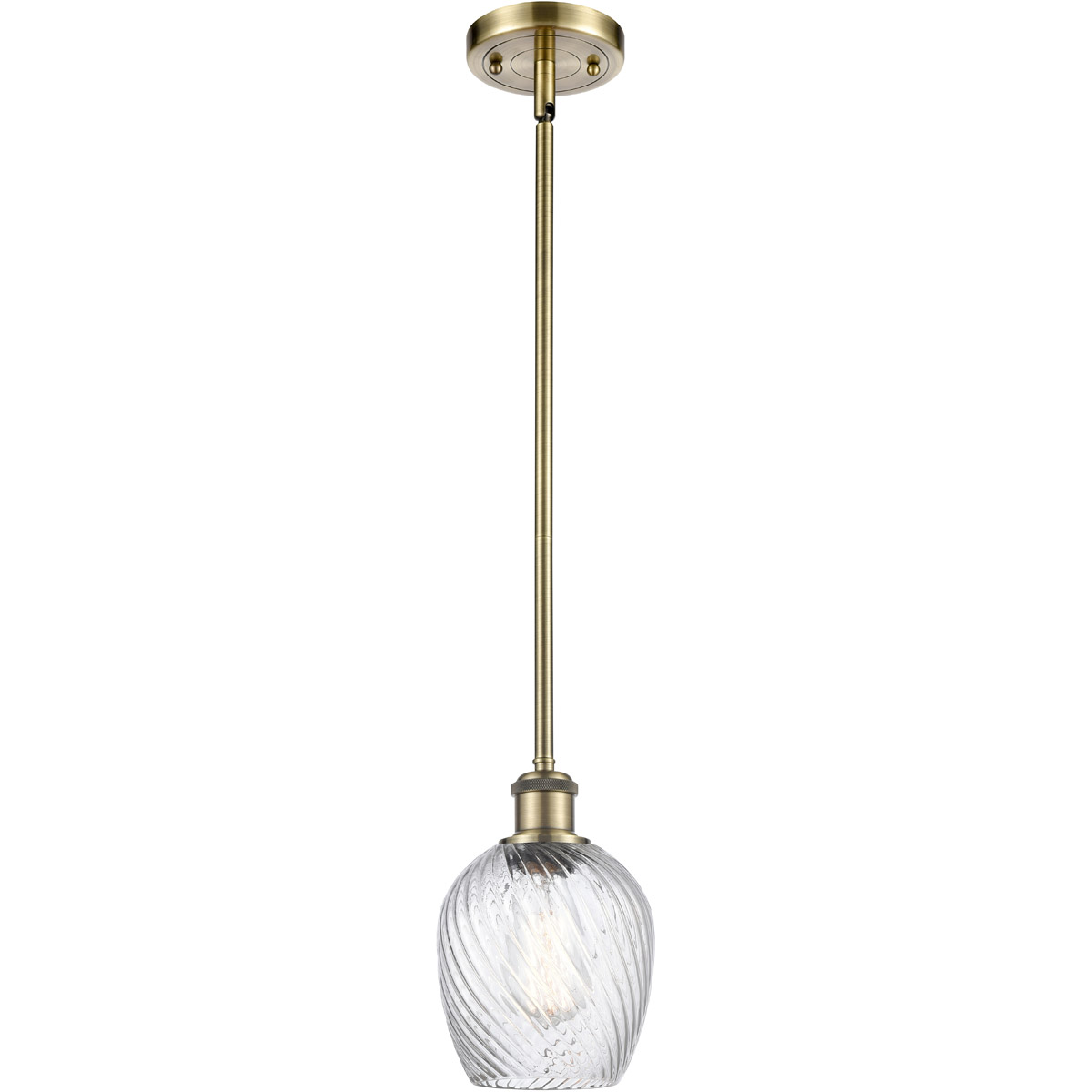 Innovations Lighting 516-1S-AB-G292-LED Ballston Salina LED 5 inch Antique Brass Pendant Ceiling Light, Ballston
