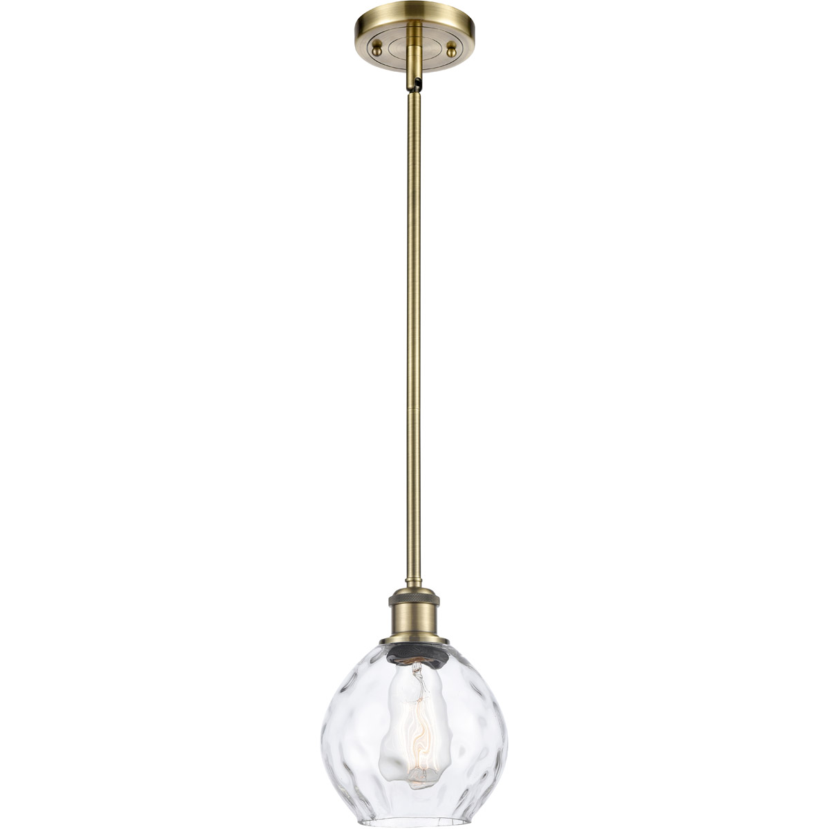 Innovations Lighting 516-1S-AB-G362 Ballston Small Waverly 1 Light 6 inch Antique Brass Pendant Ceiling Light in Incandescent, Clear Glass, Ballston