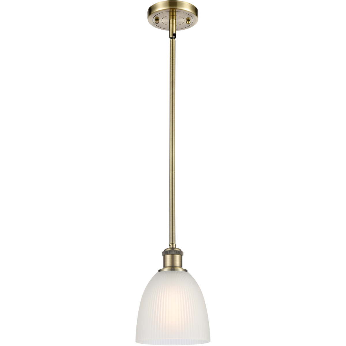 Innovations Lighting 516-1S-AB-G381 Ballston Castile 1 Light 6 inch Antique Brass Pendant Ceiling Light in Incandescent, Matte White Glass, Ballston