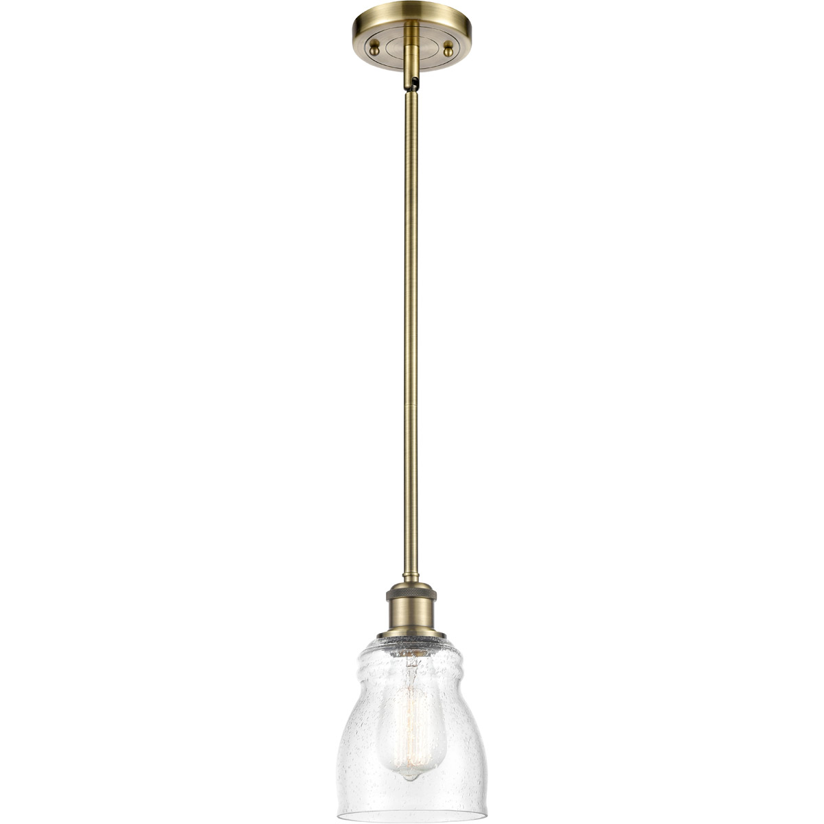 Innovations Lighting 516-1S-AB-G394 Ballston Ellery 1 Light 5 inch Antique Brass Pendant Ceiling Light in Incandescent, Seedy Glass, Ballston