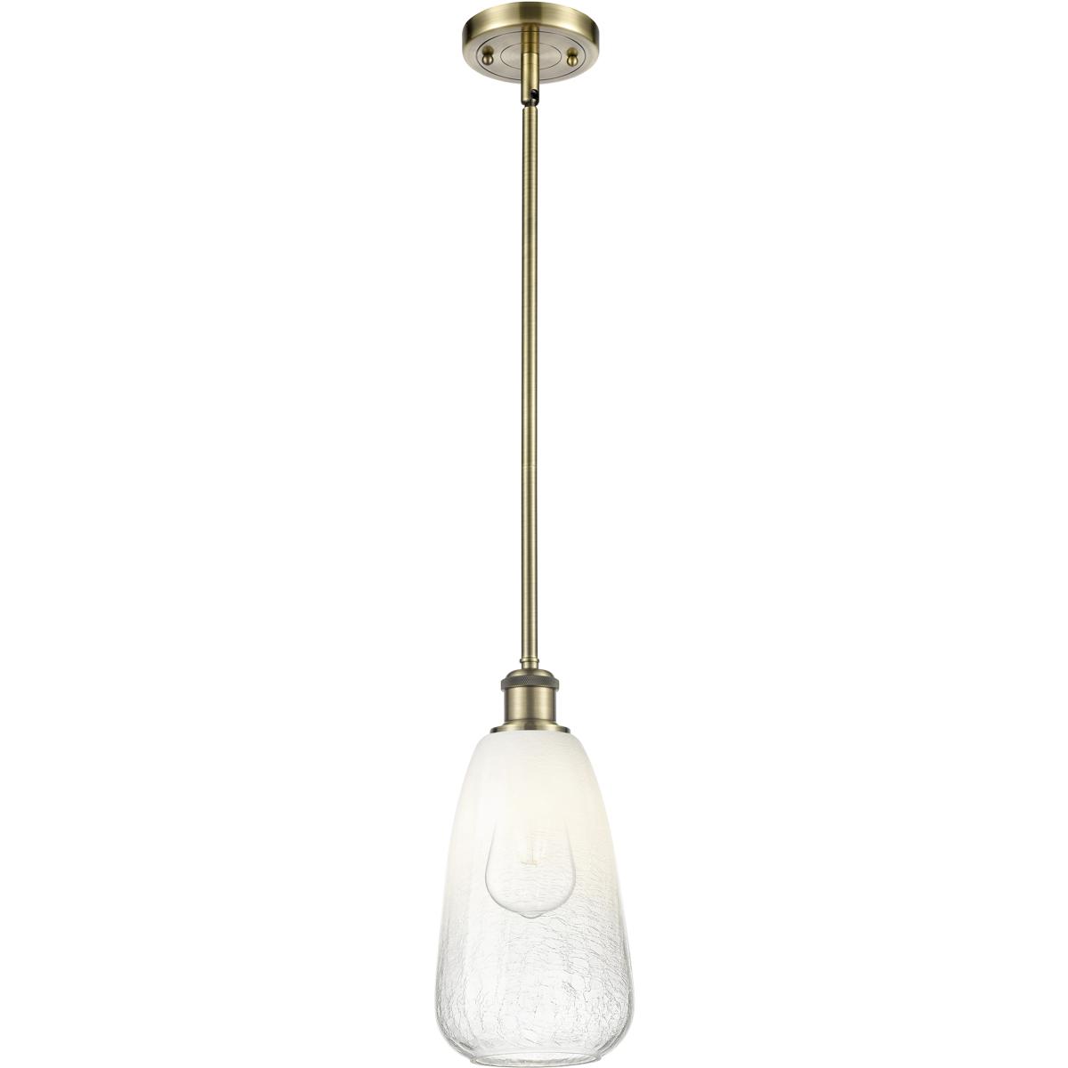Innovations Lighting 516-1S-AB-G480-6OP Ballston Brookhaven Almond 1 Light 6 inch Antique Brass Mini Pendant Ceiling Light in Opal Glass