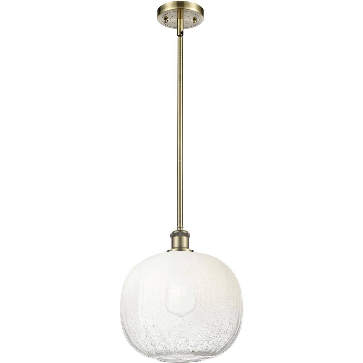 Innovations Lighting 516-1S-AB-G481-10OP Ballston Brookhaven Sphere 1 Light 10.5 inch Antique Brass Mini Pendant Ceiling Light in Opal Glass
