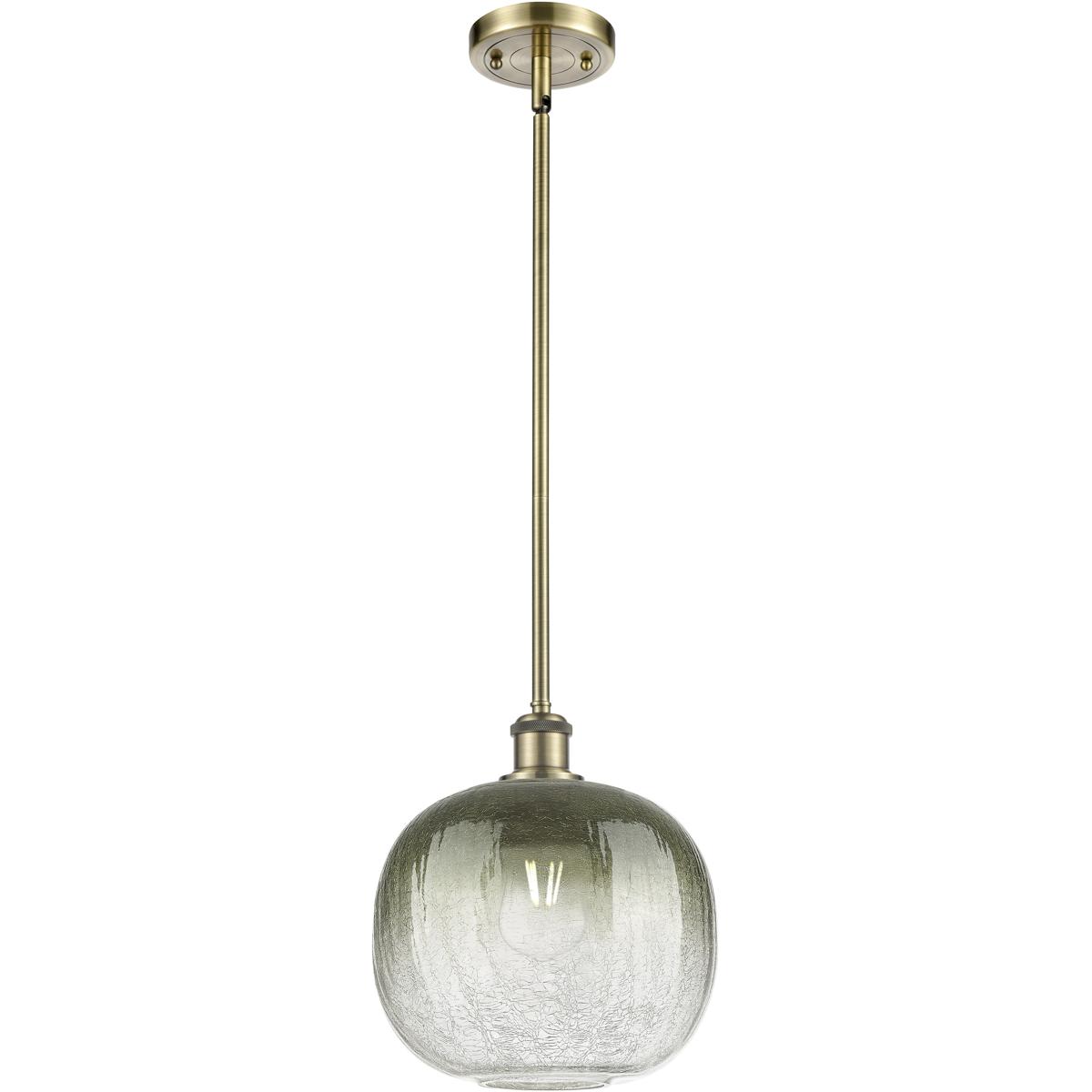 Innovations Lighting 516-1S-AB-G481-10SL Ballston Brookhaven Sphere 1 Light 10.5 inch Antique Brass Mini Pendant Ceiling Light in Slate Glass