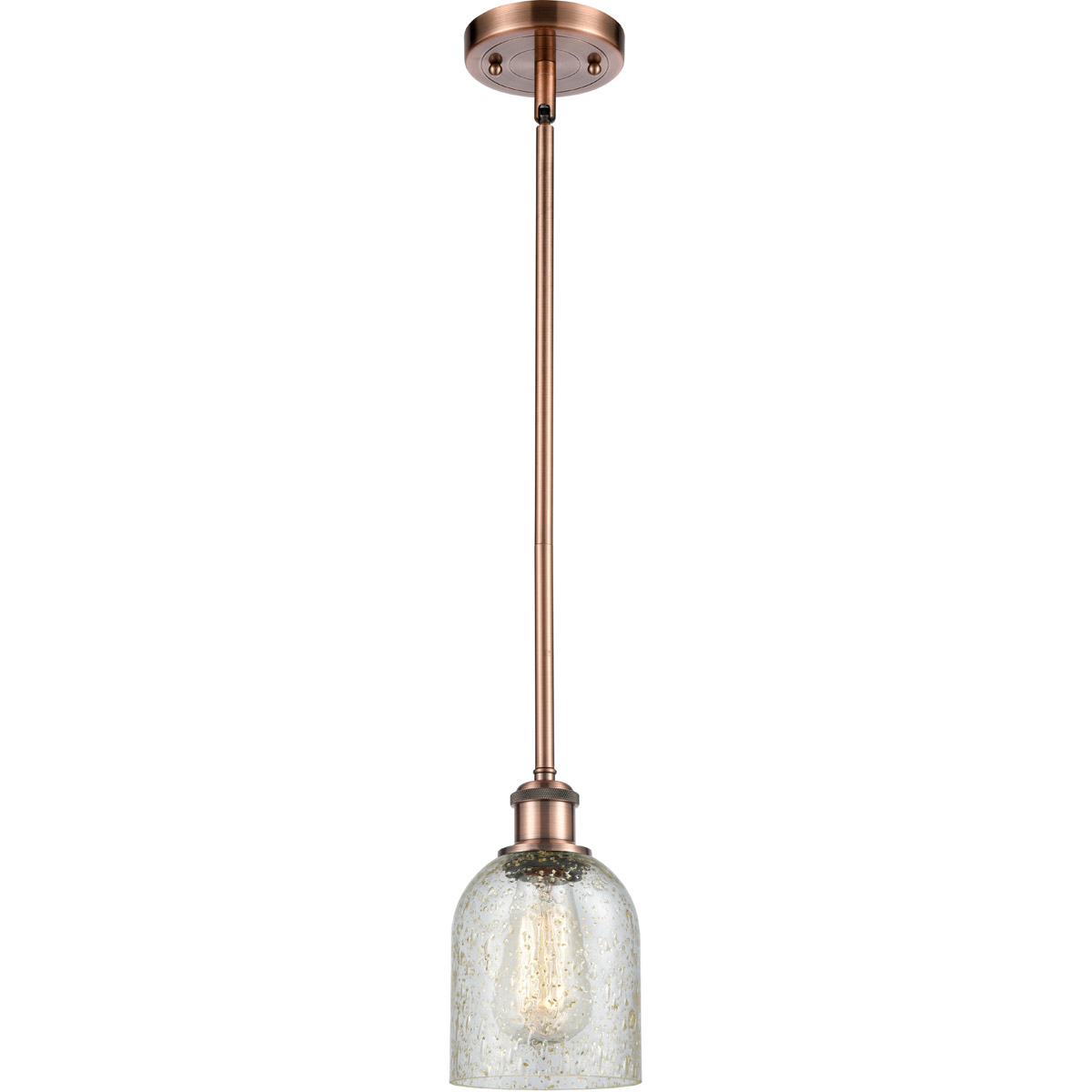 Innovations Lighting 516-1S-AC-G259 Ballston Caledonia 1 Light 5 inch Antique Copper Pendant Ceiling Light in Mica Glass, Ballston
