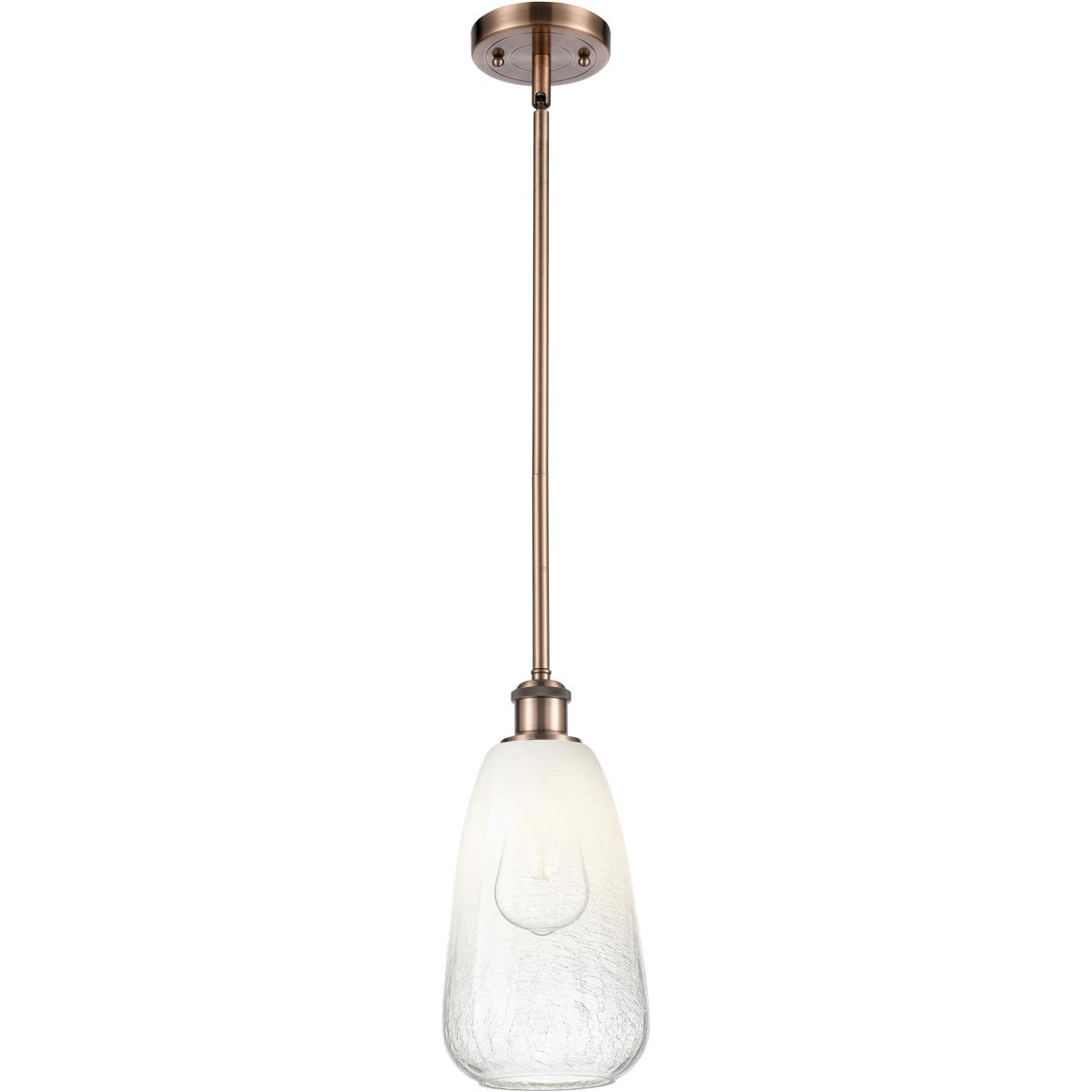 Innovations Lighting 516-1S-AC-G480-6OP Ballston Brookhaven Almond 1 Light 6 inch Antique Copper Mini Pendant Ceiling Light in Opal Glass