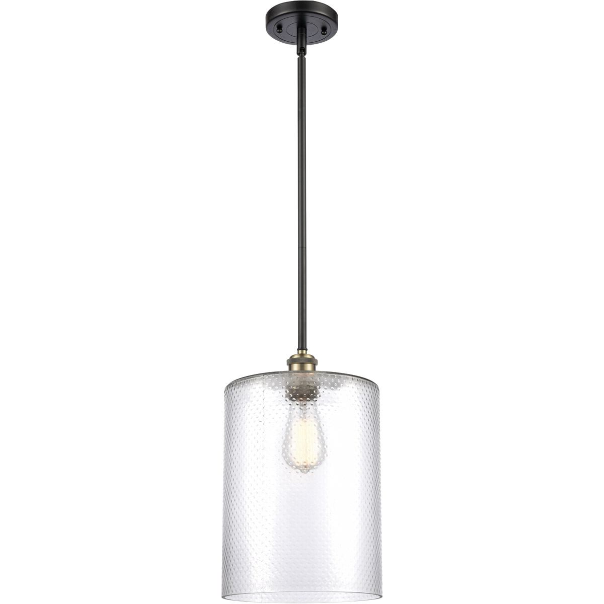 Innovations Lighting 516-1S-BAB-G112-L Ballston Large Cobbleskill 1 Light 9 inch Black Antique Brass Pendant Ceiling Light in Clear Glass, Ballston
