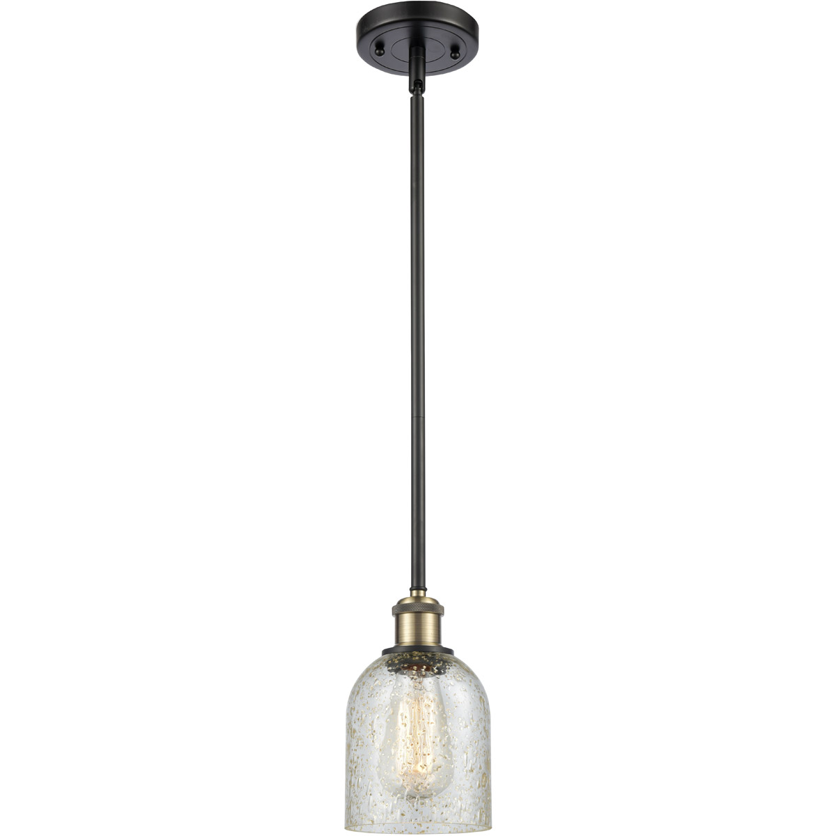 Innovations Lighting 516-1S-BAB-G259 Ballston Caledonia 1 Light 5 inch Black Antique Brass Pendant Ceiling Light in Mica Glass, Ballston
