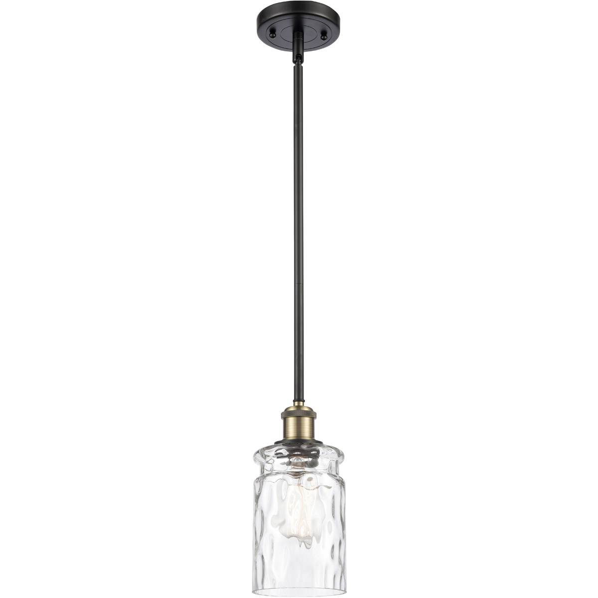 Innovations Lighting 516-1S-BAB-G352 Ballston Candor 1 Light 5 inch Black Antique Brass Pendant Ceiling Light in Clear Waterglass, Ballston