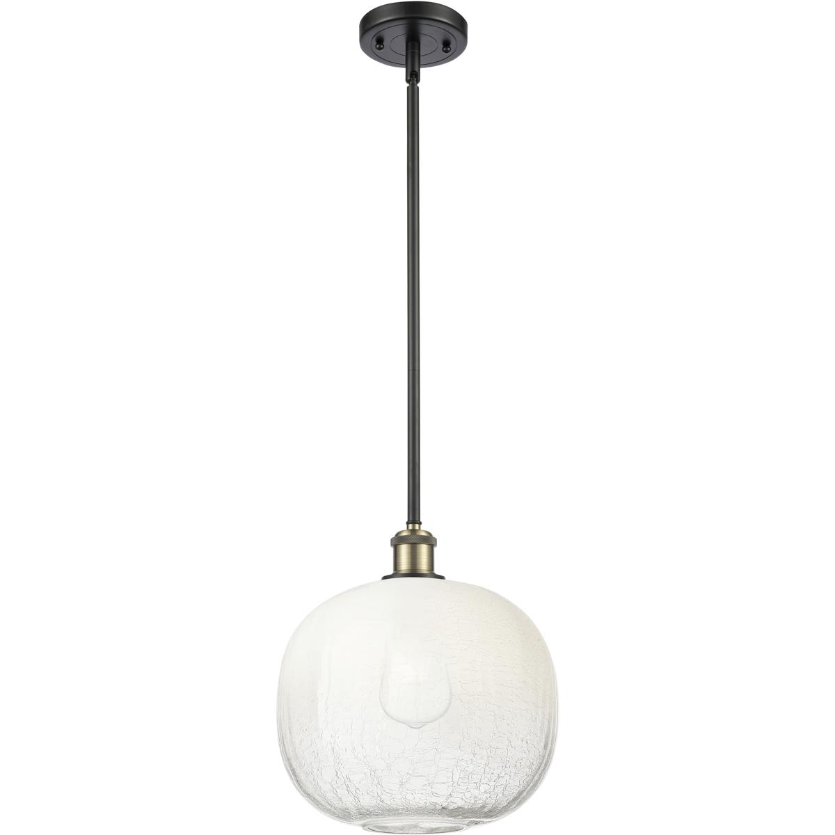 Innovations Lighting 516-1S-BAB-G481-10OP Ballston Brookhaven Sphere 1 Light 10.5 inch Black Antique Brass Mini Pendant Ceiling Light in Opal Glass