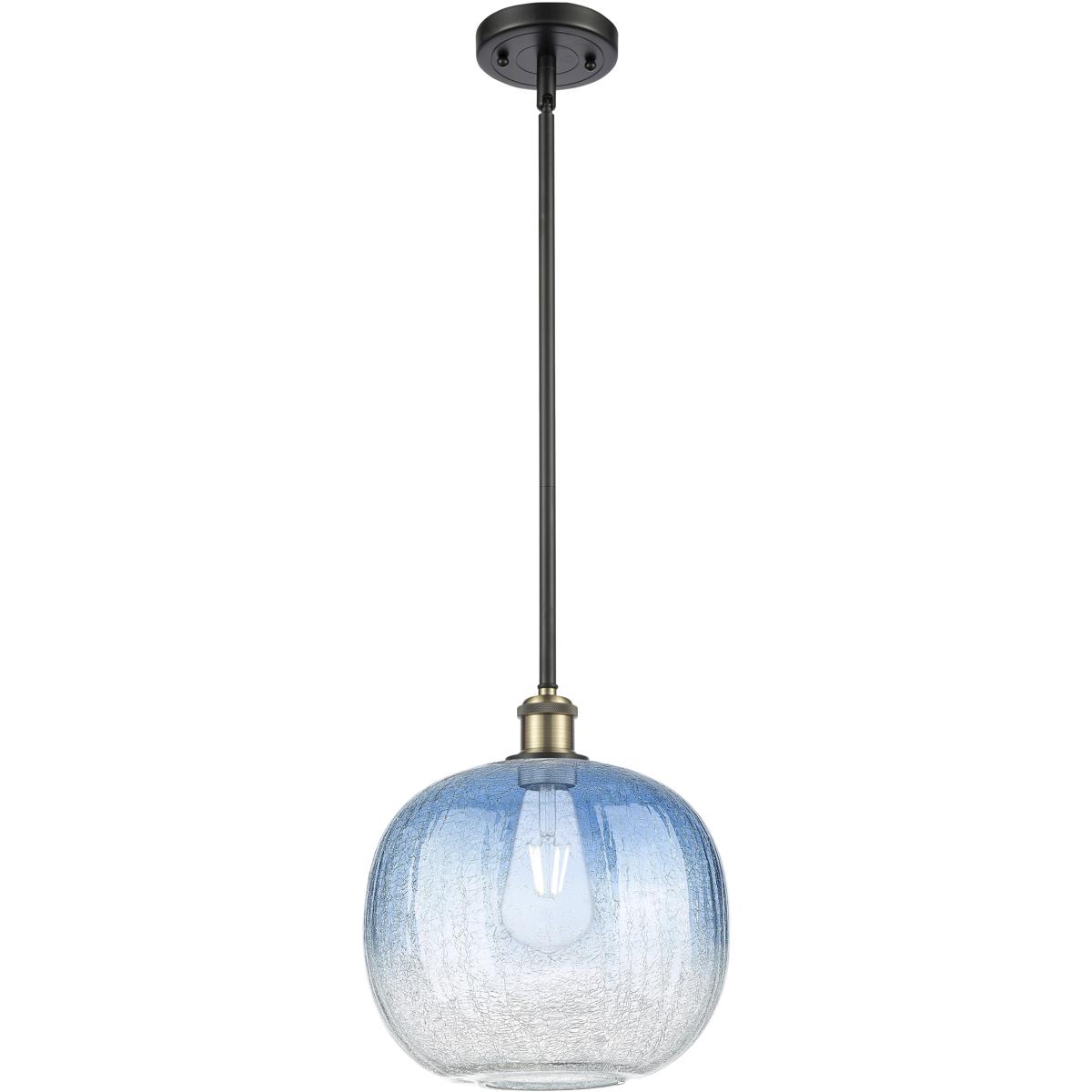 Innovations Lighting 516-1S-BAB-G481-10SB Ballston Brookhaven Sphere 1 Light 10.5 inch Black Antique Brass Mini Pendant Ceiling Light in Sapphire Blue