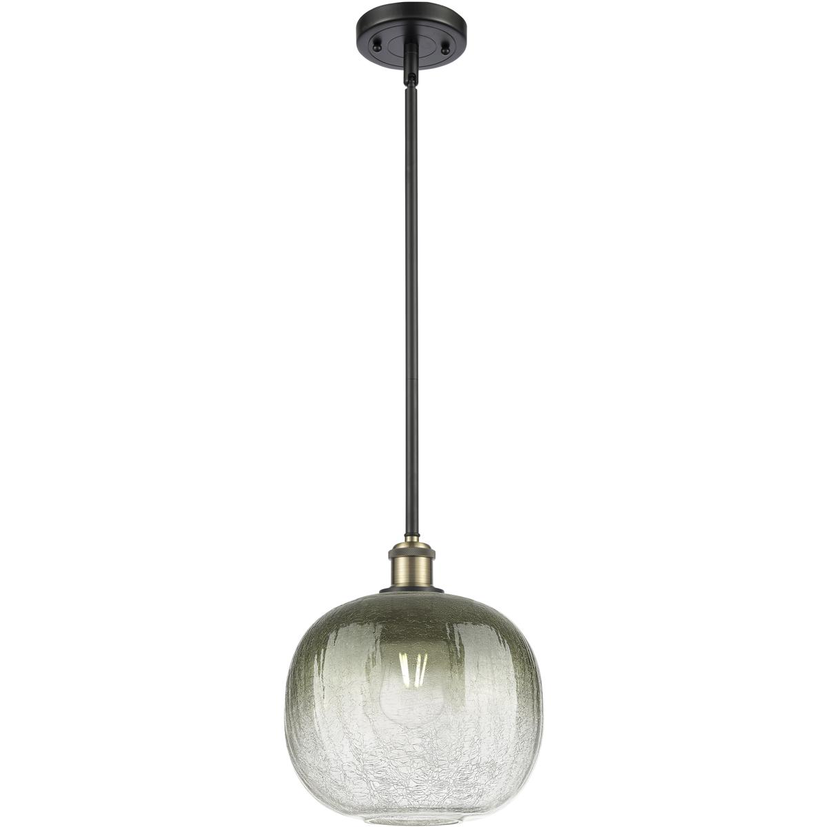Innovations Lighting 516-1S-BAB-G481-10SL Ballston Brookhaven Sphere 1 Light 10.5 inch Black Antique Brass Mini Pendant Ceiling Light in Slate Glass