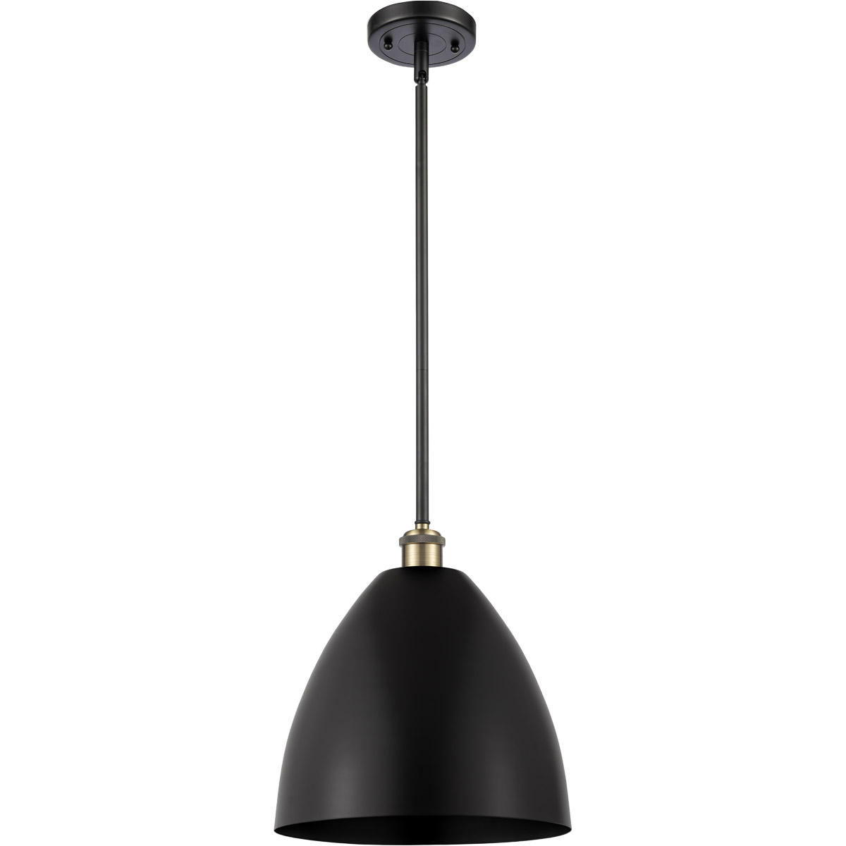 Innovations Lighting 516-1S-PC-MBD-12-RD Ballston Plymouth Dome 1 Light 12 inch Polished Chrome Pendant Ceiling Light in Matte Red