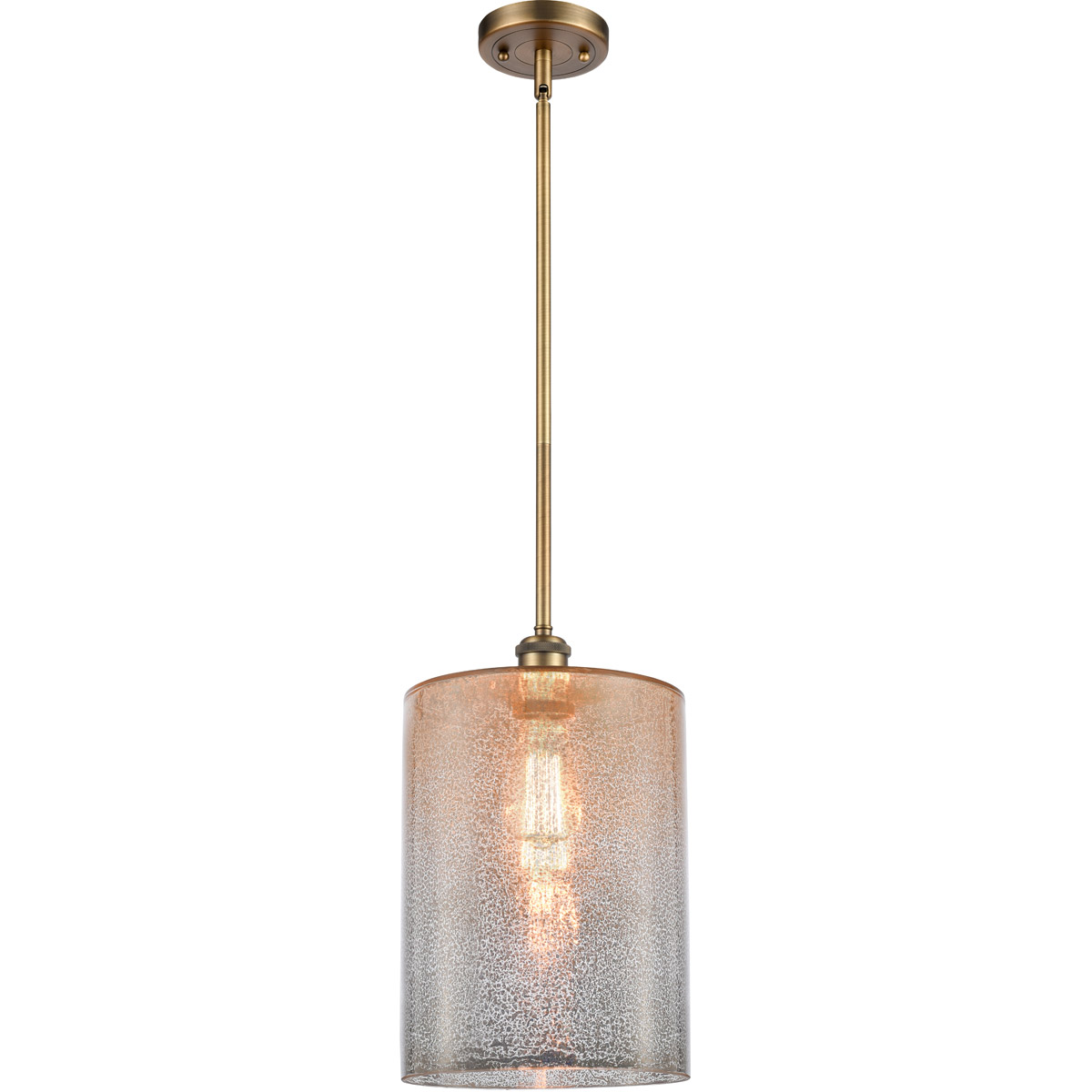 Innovations Lighting 516-1S-BB-G116-L Ballston Large Cobbleskill 1 Light 9 inch Brushed Brass Pendant Ceiling Light in Mercury Glass, Ballston