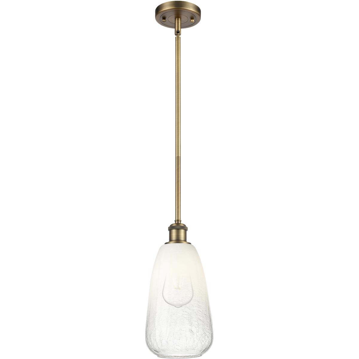 Innovations Lighting 516-1S-BB-G480-6OP Ballston Brookhaven Almond 1 Light 6 inch Brushed Brass Mini Pendant Ceiling Light in Opal Glass