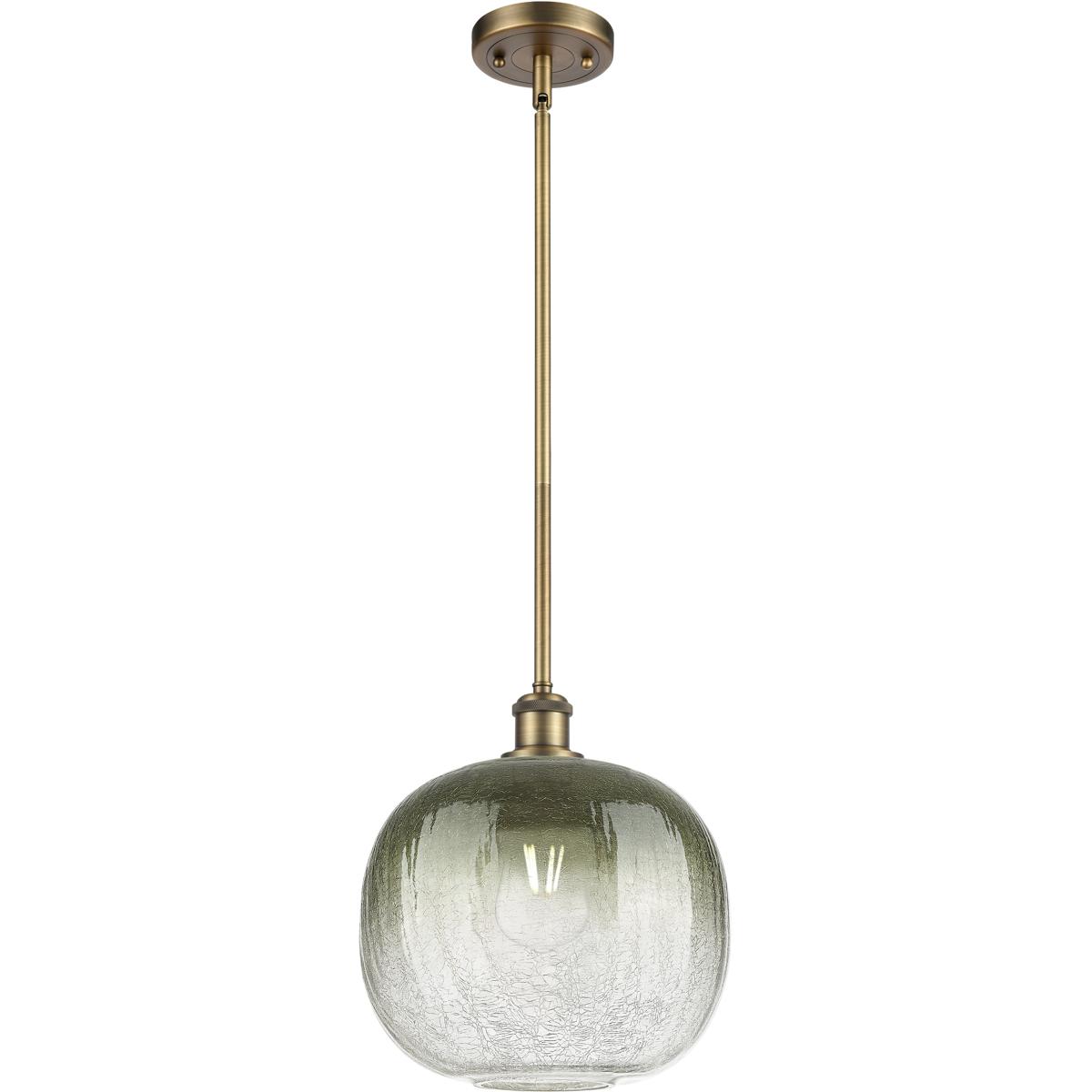 Innovations Lighting 516-1S-BB-G481-10SL Ballston Brookhaven Sphere 1 Light 10.5 inch Brushed Brass Mini Pendant Ceiling Light in Slate Glass