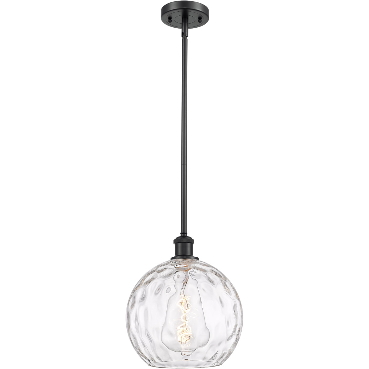 Innovations Lighting Bruno Marashlian Athens Water Glass 10 Inch Mini Pendant Athens Water Glass - 516-1S-BK-G1215-10 - Modern Contemporary