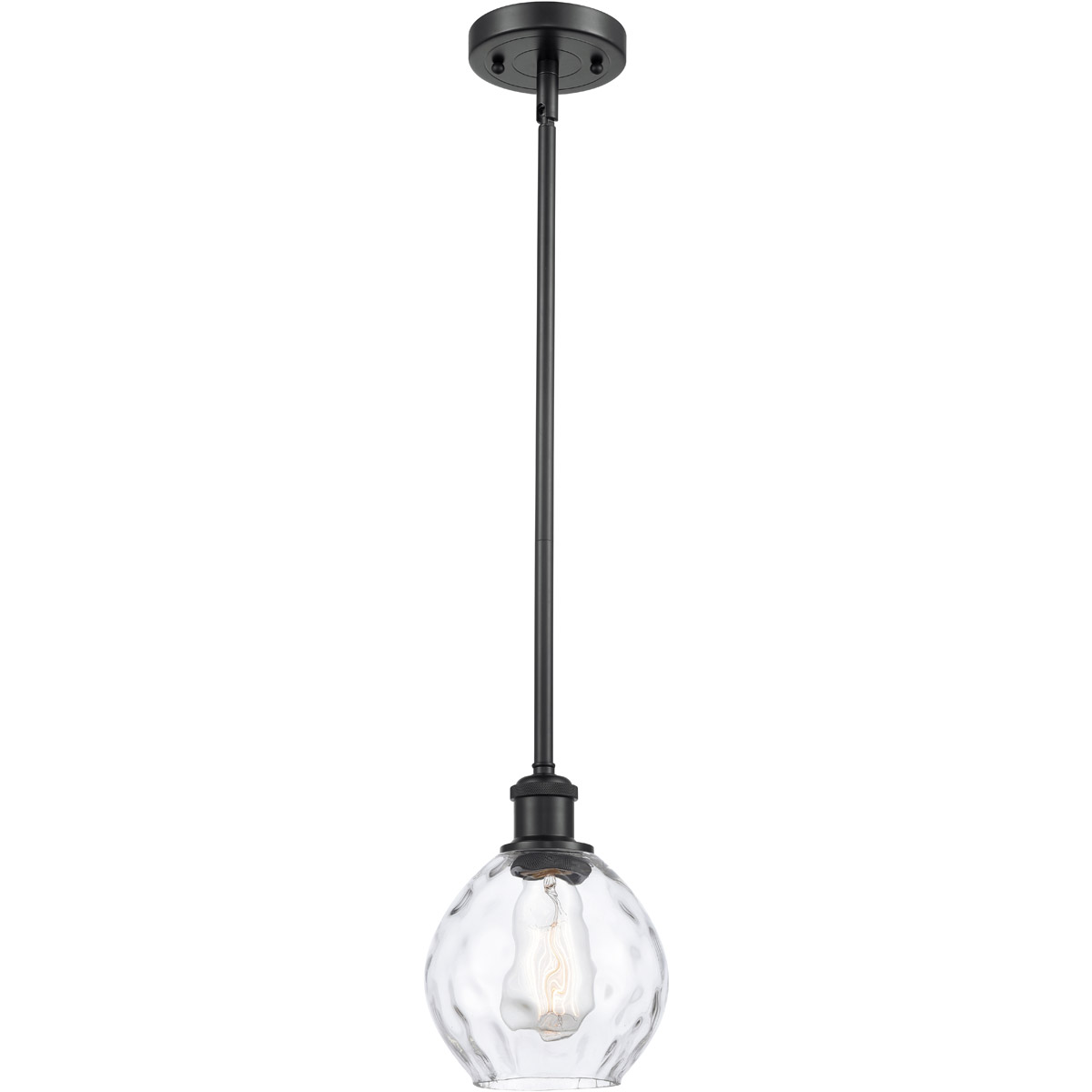 Innovations Lighting 516-1S-BK-G362-LED Ballston Small Waverly LED 6 inch Matte Black Pendant Ceiling Light, Ballston