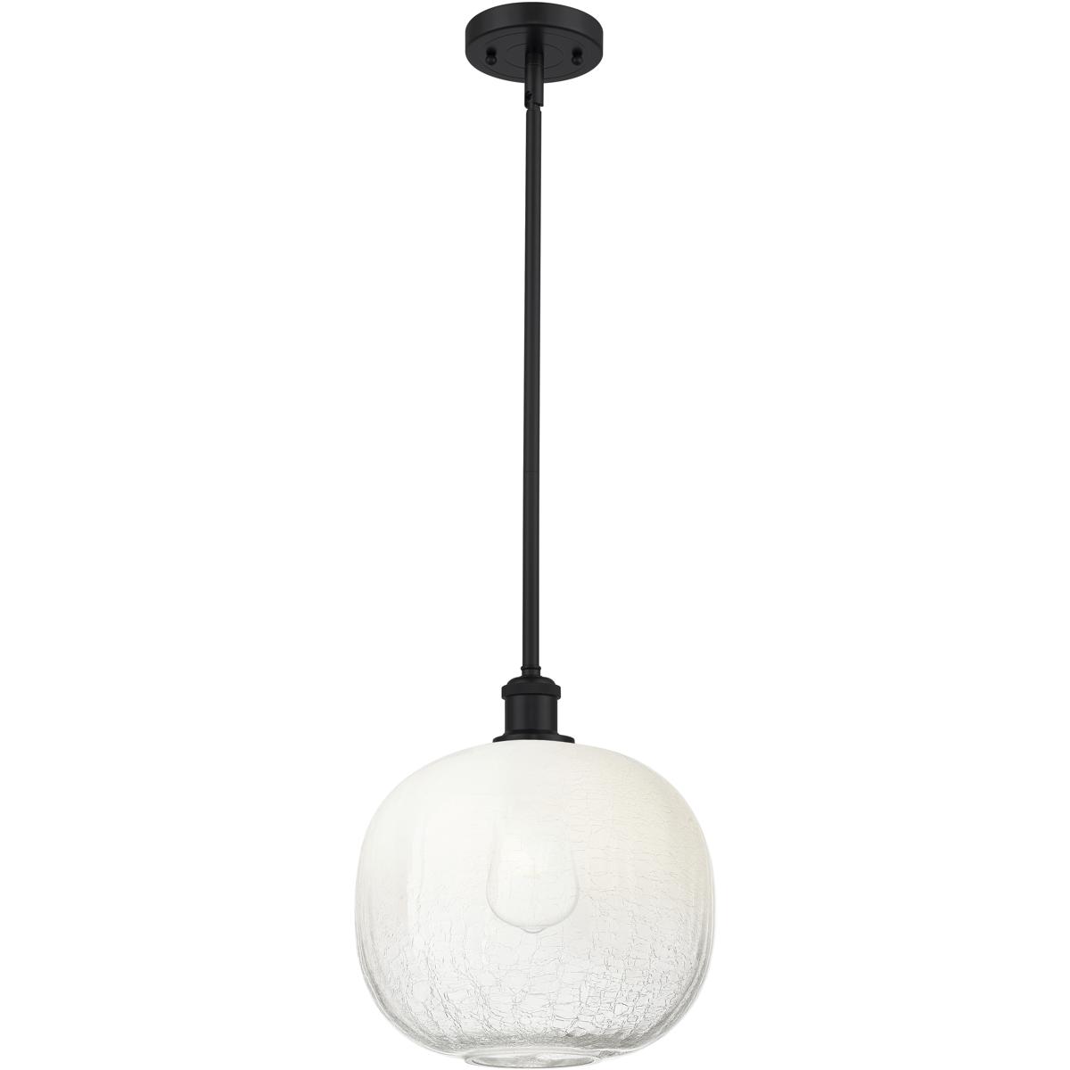 Innovations Lighting 516-1S-BK-G481-10OP Ballston Brookhaven Sphere 1 Light 10.5 inch Matte Black Mini Pendant Ceiling Light in Opal Glass