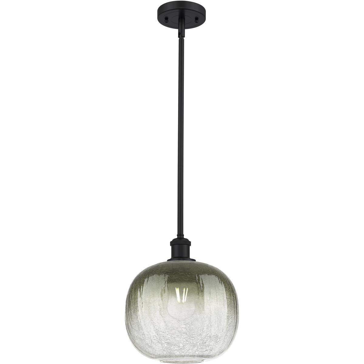 Innovations Lighting 516-1S-BK-G481-10SL Ballston Brookhaven Sphere 1 Light 10.5 inch Matte Black Mini Pendant Ceiling Light in Slate Glass