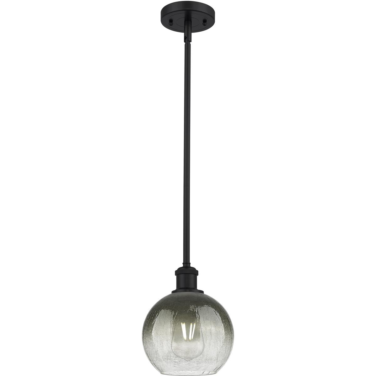 Innovations Lighting 516-1S-BK-G483-8SL Ballston Brookhaven Globe 1 Light 7.88 inch Matte Black Mini Pendant Ceiling Light in Slate Glass