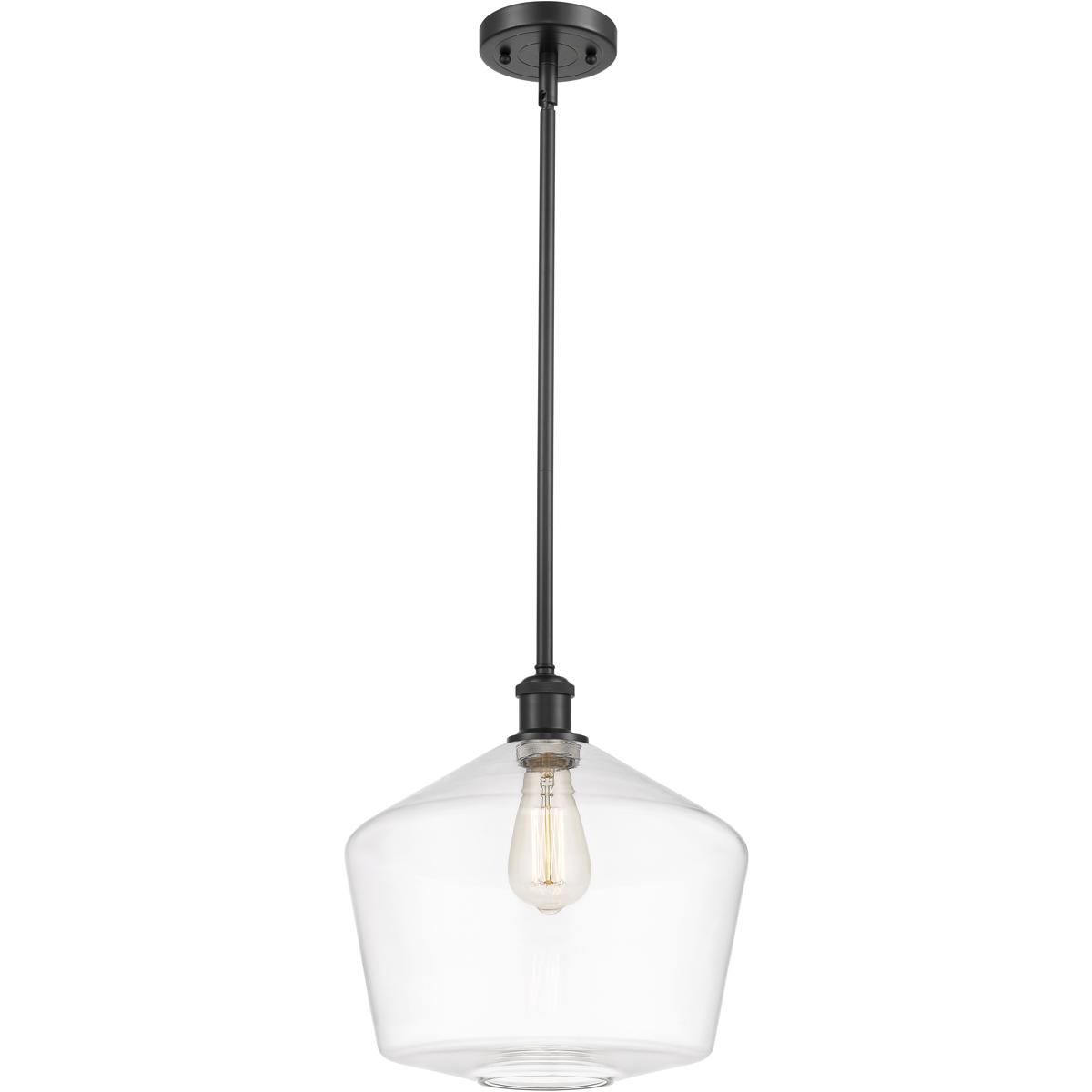 Innovations Lighting 516-1S-BK-G652-12 Ballston Cindyrella 1 Light 12 inch Matte Black Mini Pendant Ceiling Light in Incandescent, Clear Glass