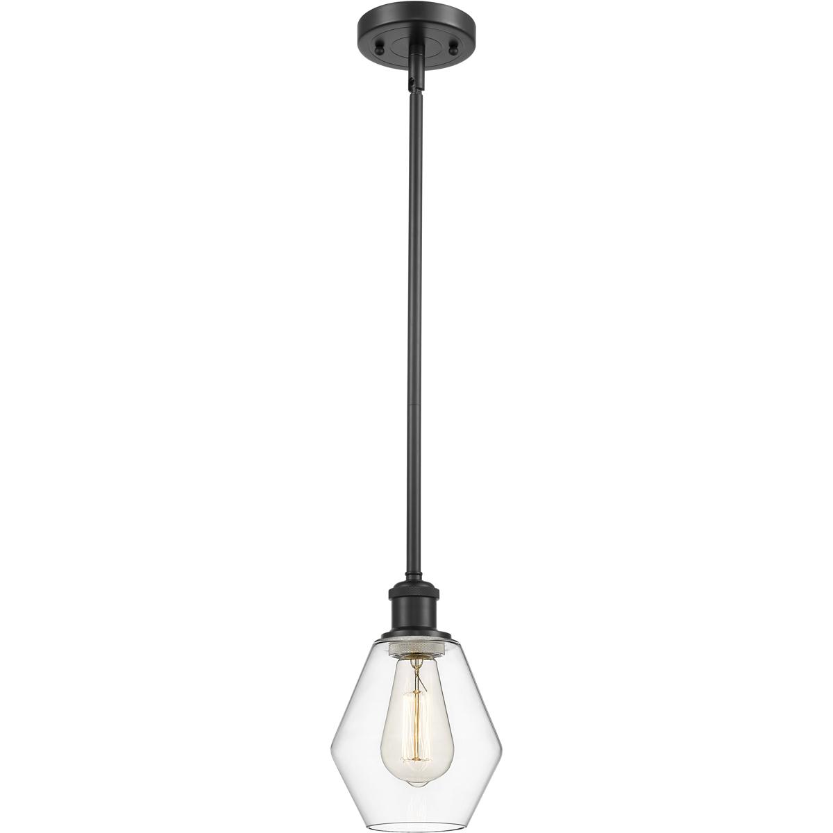 Innovations Lighting 516-1S-BK-G652-6 Ballston Cindyrella 1 Light 6 inch Matte Black Mini Pendant Ceiling Light in Incandescent, Clear Glass