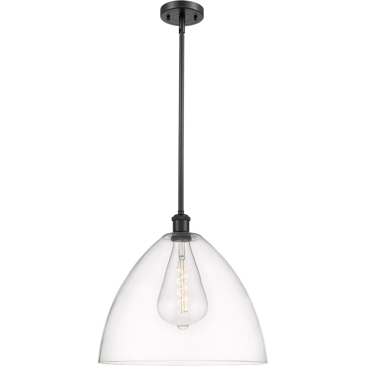 Innovations Lighting Bruno Marashlian Ballston Dome 16 Inch Large Pendant Ballston Dome - 516-1S-BK-GBD-162 - Nautical