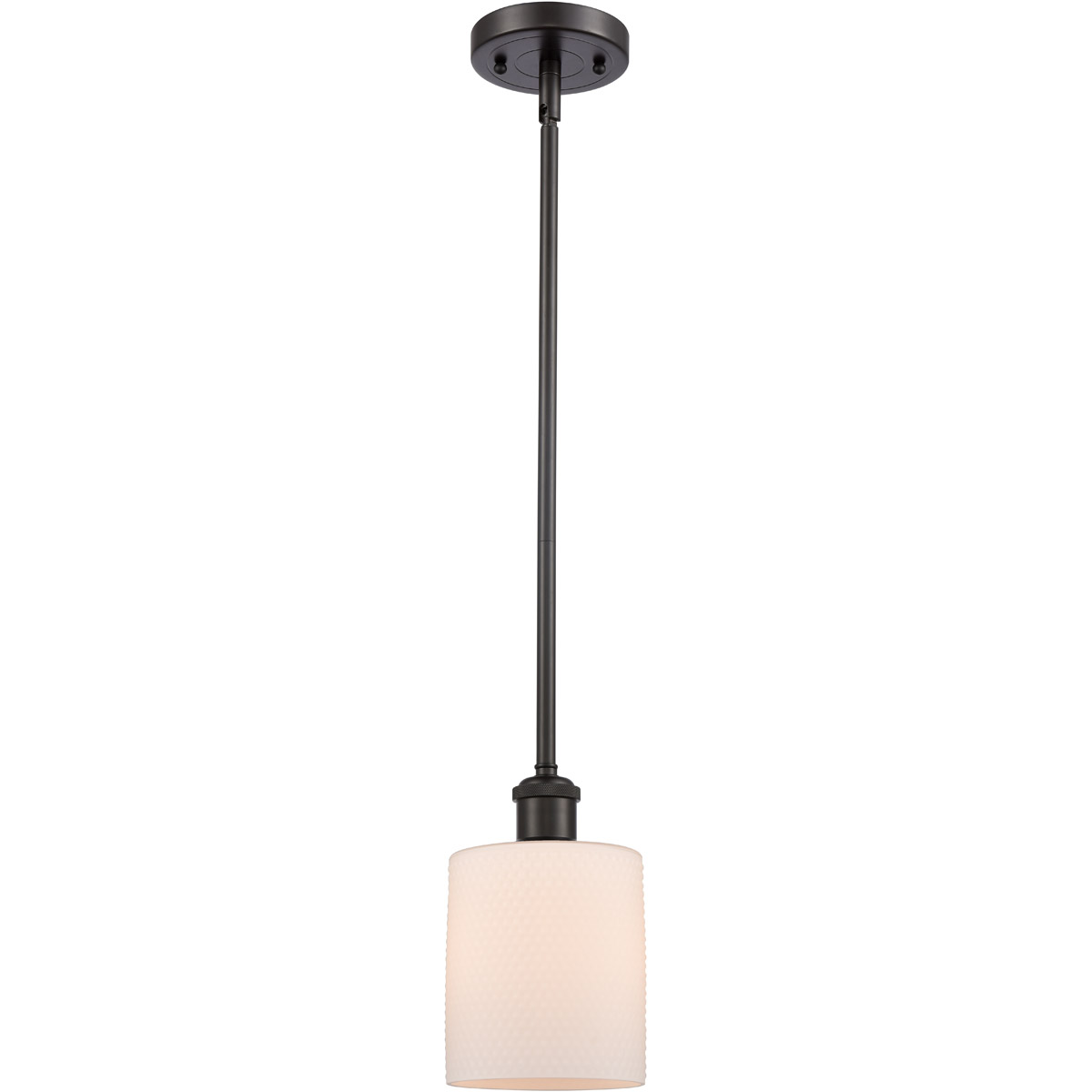 Innovations Lighting 516-1S-OB-G111 Ballston Cobbleskill 1 Light 5 inch Oil Rubbed Bronze Pendant Ceiling Light in Matte White Glass, Ballston