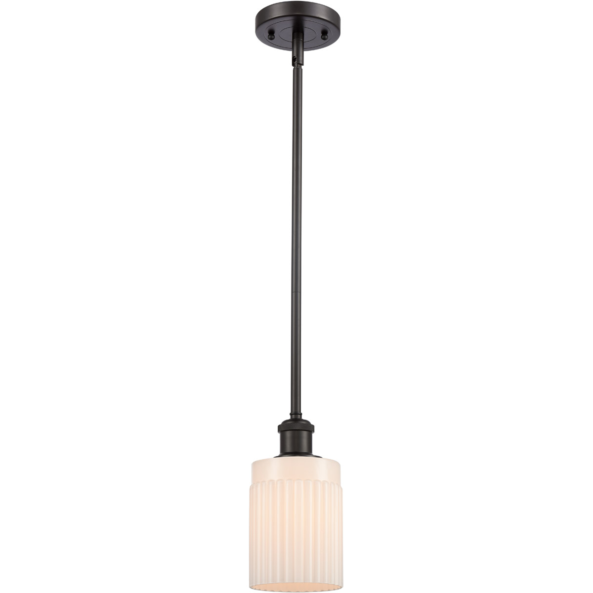 Innovations Lighting 516-1S-OB-G341 Ballston Hadley 1 Light 5 inch Oil Rubbed Bronze Pendant Ceiling Light in Matte White Glass, Ballston