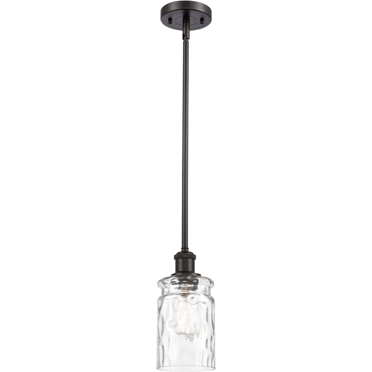 Innovations Lighting 516-1S-OB-G352 Ballston Candor 1 Light 5 inch Oil Rubbed Bronze Pendant Ceiling Light in Clear Waterglass, Ballston